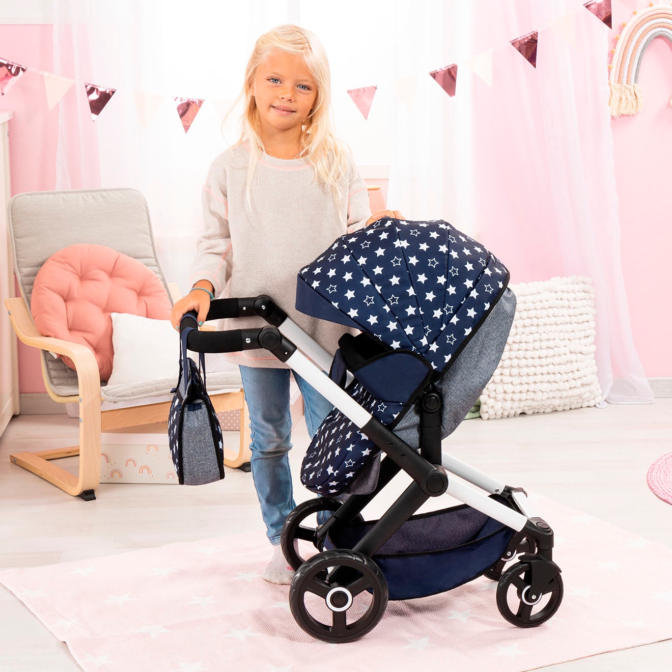 Bayer Kombi-Puppenwagen »Xeo, blau«