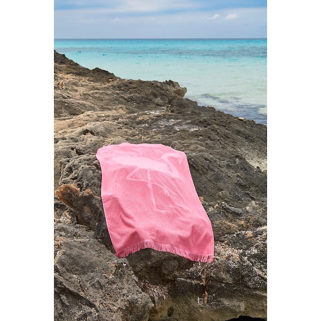 done.® Hamamtücher »Flamingo«, (1 St.), saugfähige Frottier-Innenseite,  ideal als Sauna- oder Strandtuch auf Rechnung | BAUR