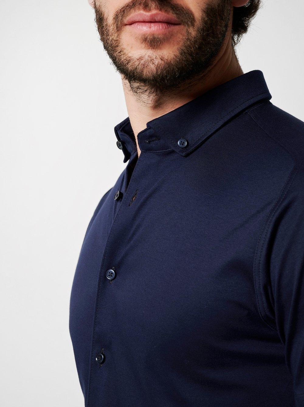 DESOTO Kurzarmhemd »Casual Modern BD 1/2«, Mit Rundhalsausschnitt