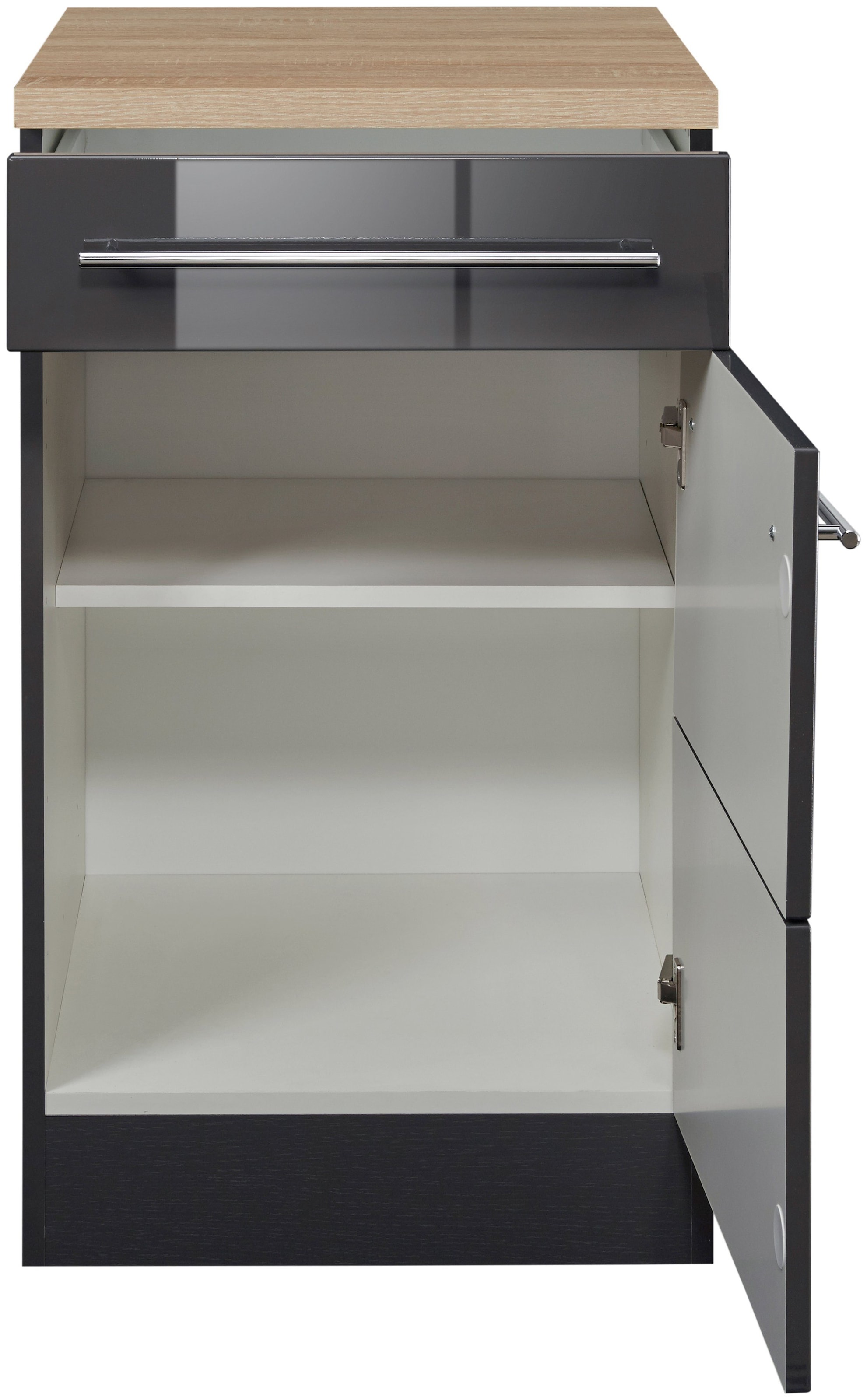 KOCHSTATION Unterschrank »KS-Wien«, Breite 50 cm, mit 1 Tür und 1 Schubkasten