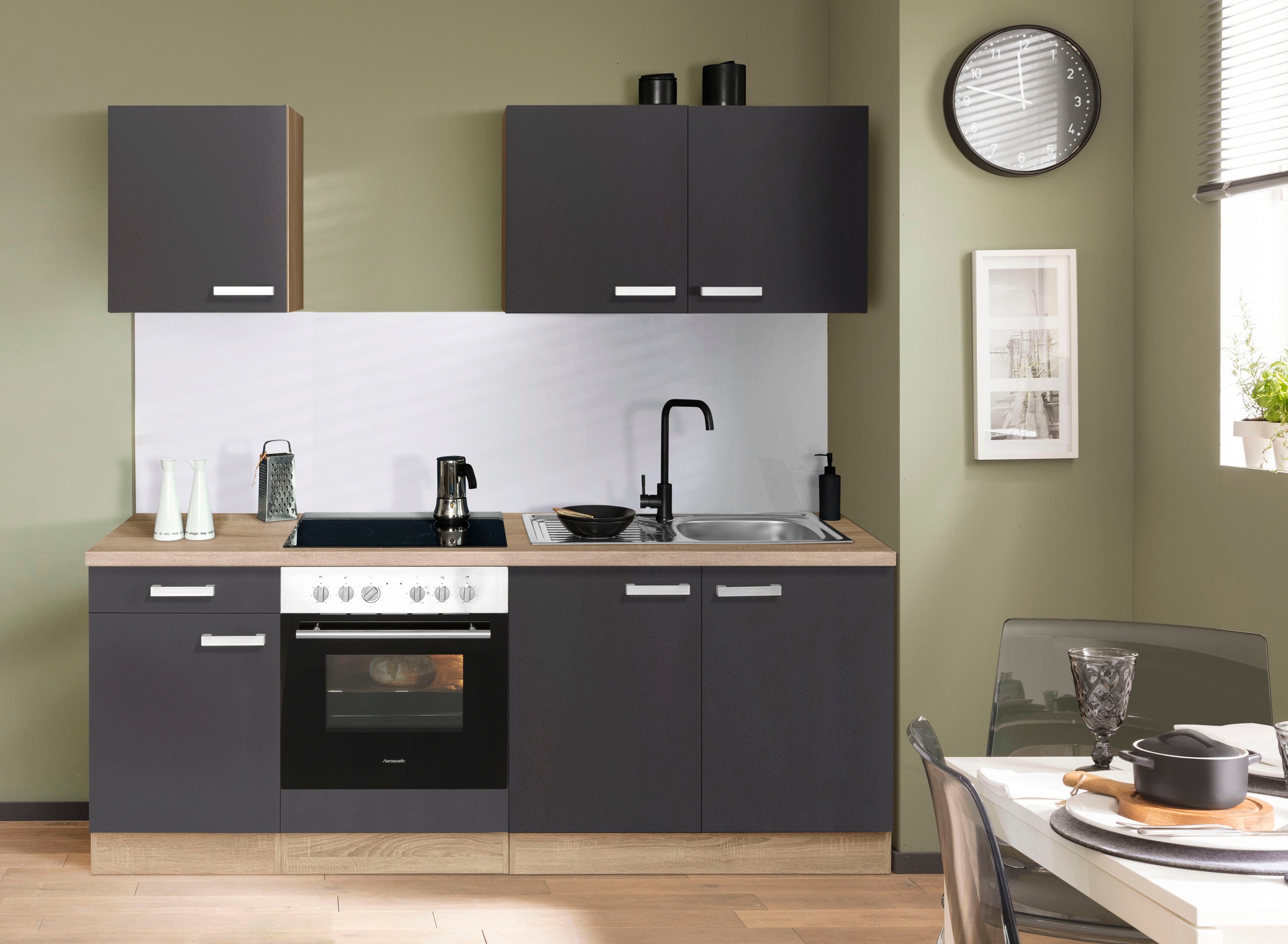 OPTIFIT Küchenzeile "Leer Breite 210 cm" mit Hanseatic-Geräten, wahlweise m günstig online kaufen