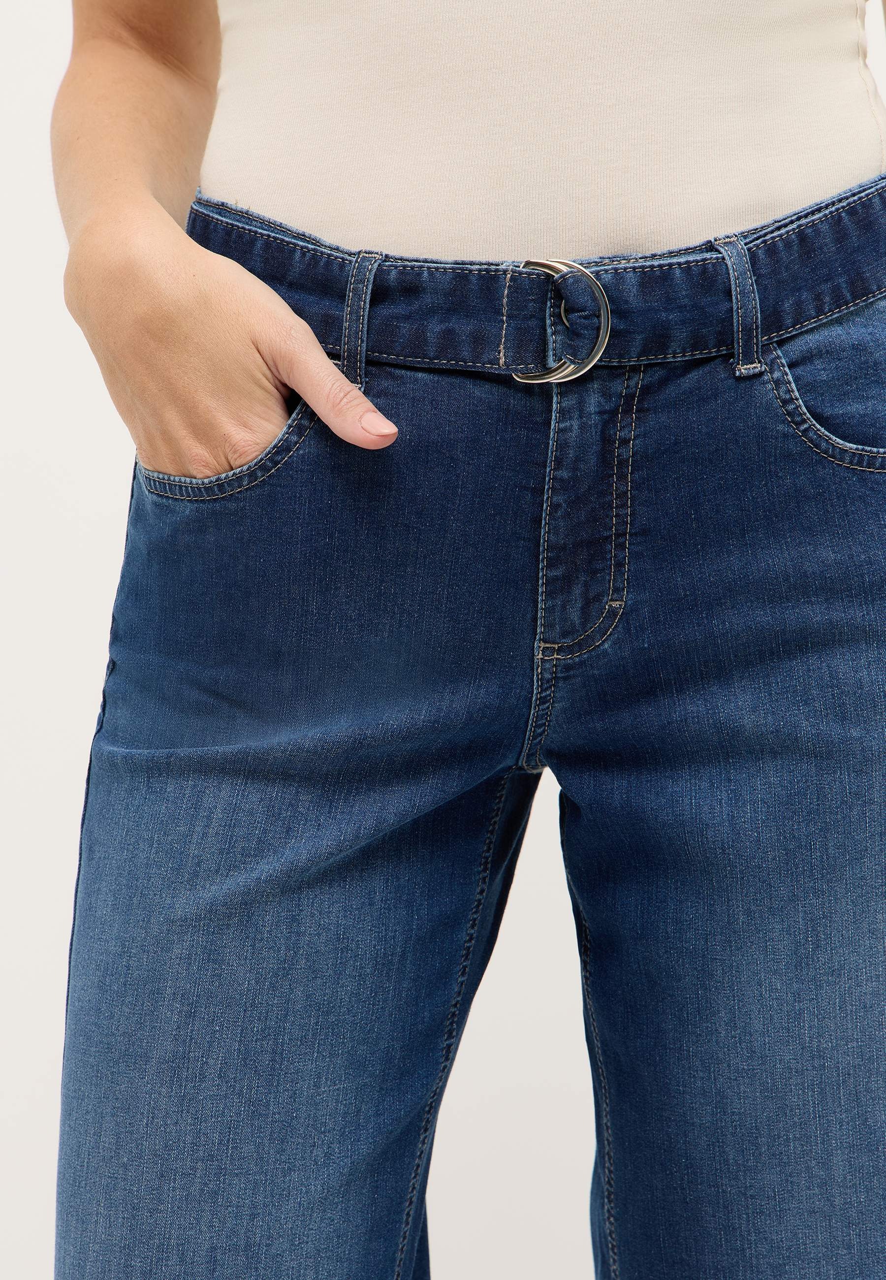 Thumbnail - ANGELS 7/8-Jeans "Linn City" Culotte im Relaxed Fit, mit Gürtel