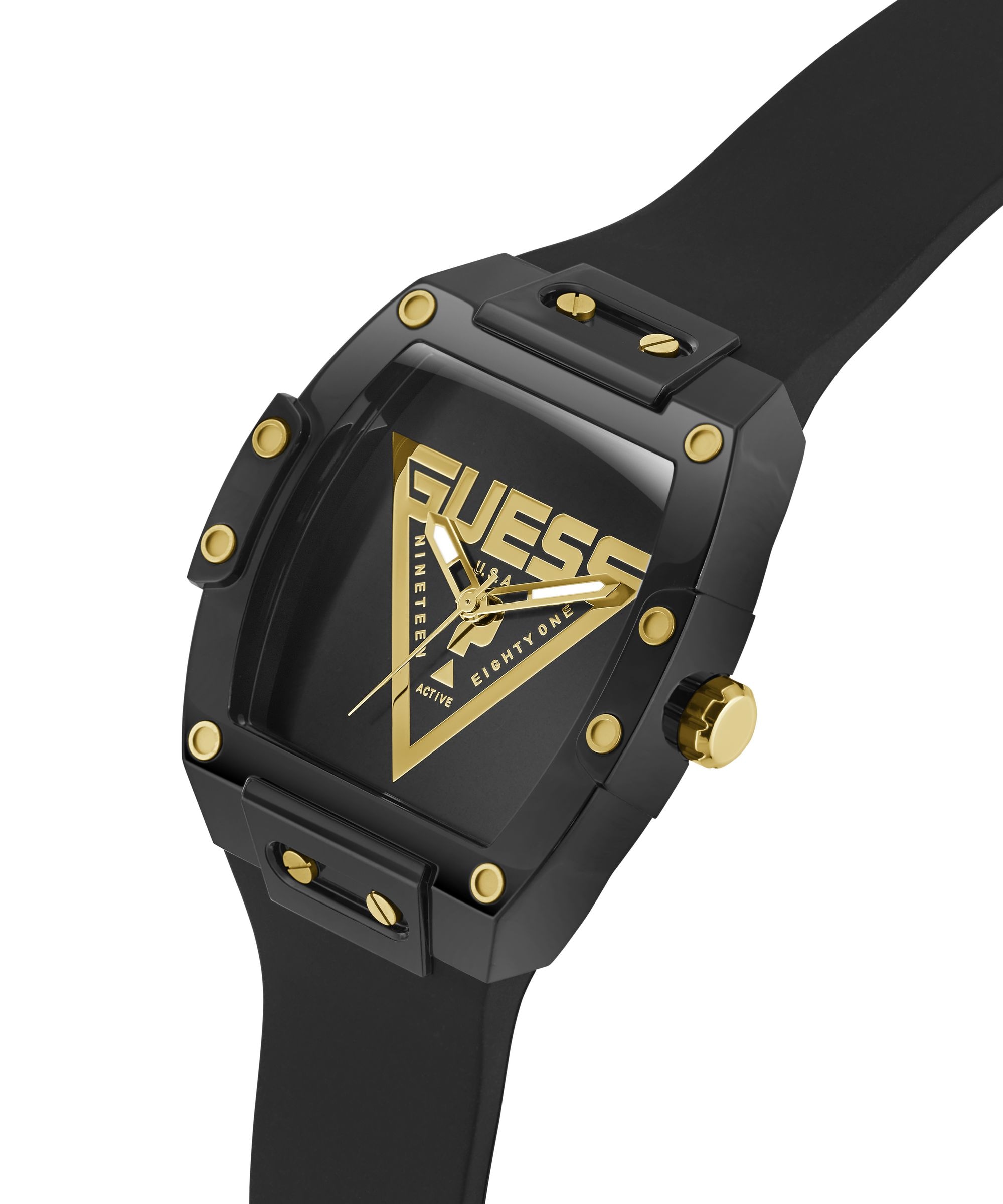 Guess Quarzuhr »PHOENIX« Armbanduhr, Herrenuhr, Silikonarmband, analog