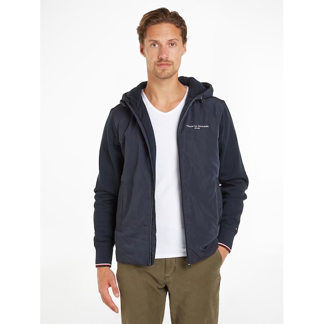 Tommy Hilfiger Kapuzensweatshirt »MIX MEDIA HOODED ZIP THRU«, mit kleinem  Logodruck ▷ kaufen | BAUR