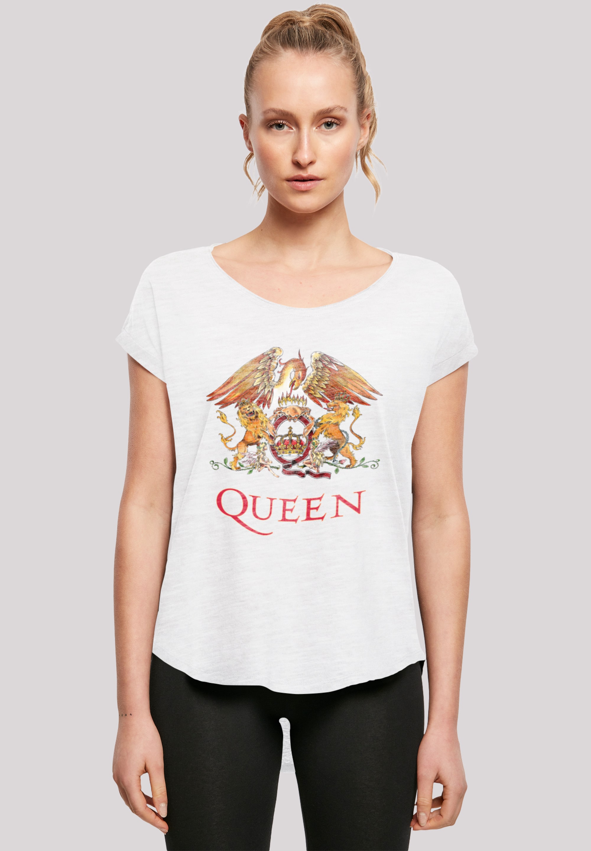 F4NT4STIC T-Shirt »Queen Rockband Classic Print Crest | bestellen Black«, BAUR für