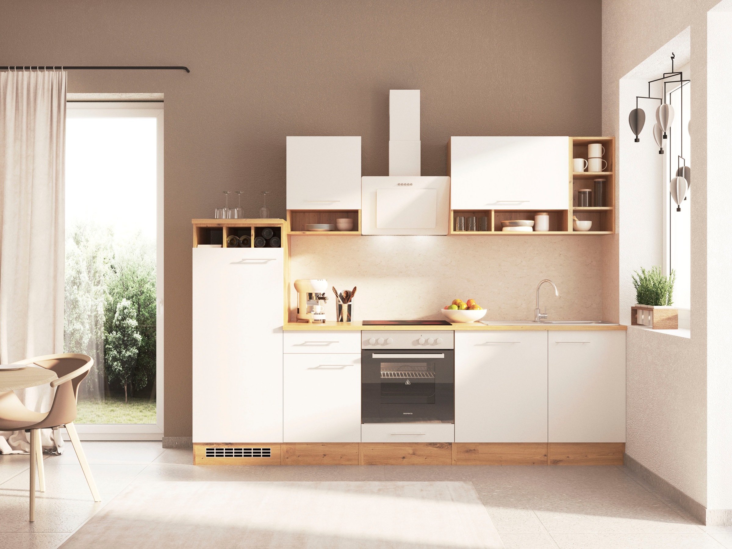 RESPEKTA Küche "Hilde" Breite 280 cm, wechselseitig aufbaubar, exkl. Konfig günstig online kaufen