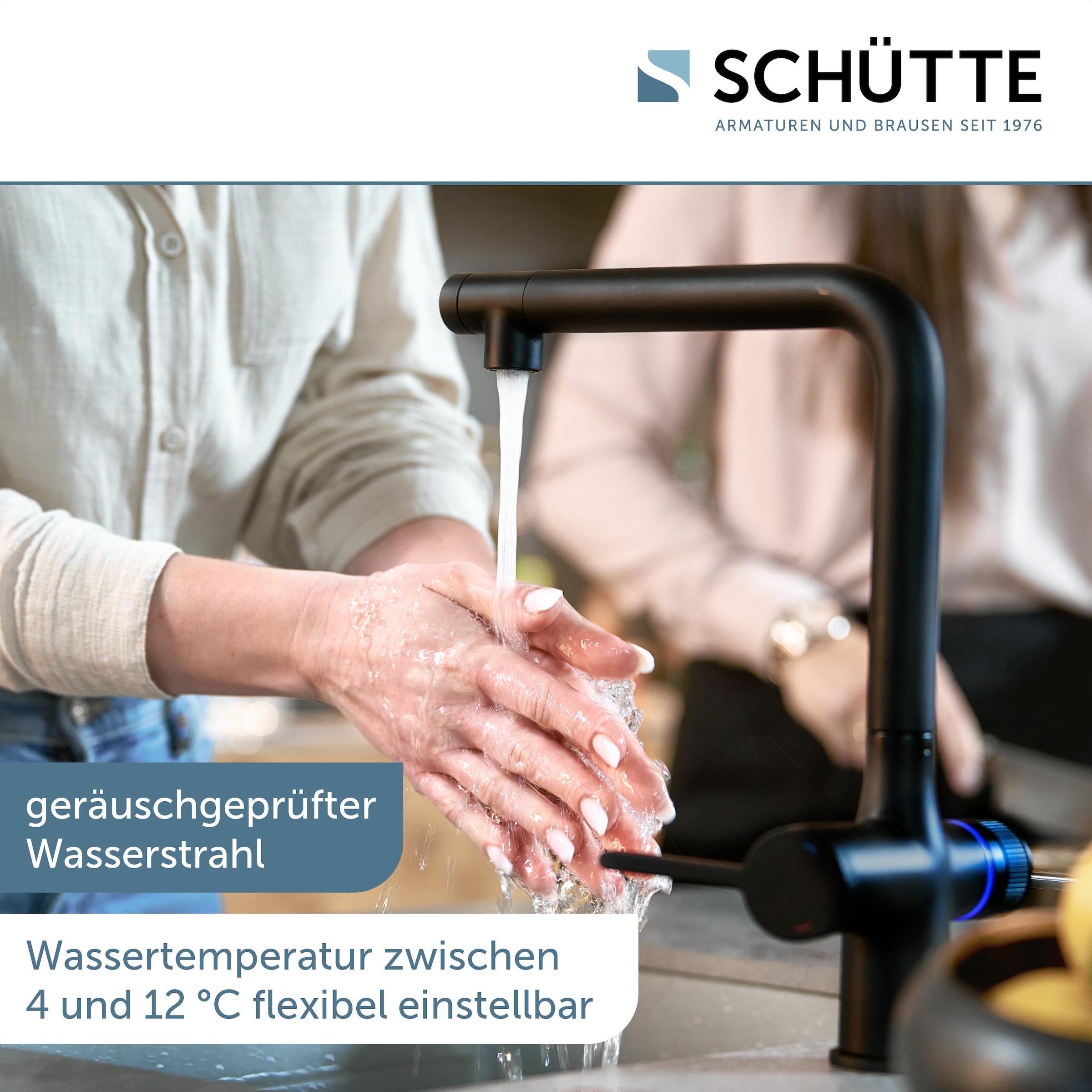 Schütte Spültischarmatur »»AQUASTAR PREMIUM« Sprudelwasser-Spültischarmatur«, mit Kühlsystem, Filter, Filterkopf und handelsüblicher CO2-Kartusche
