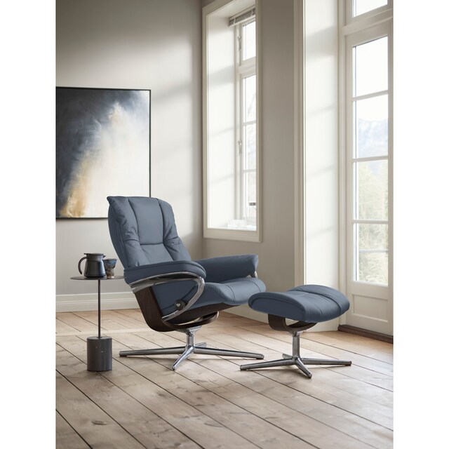 Stressless® Relaxsessel »Mayfair«, (Set, Relaxsessel mit Hocker), mit Hocker,  mit Cross Base, Größe S, M & L, Holzakzent Wenge bestellen | BAUR