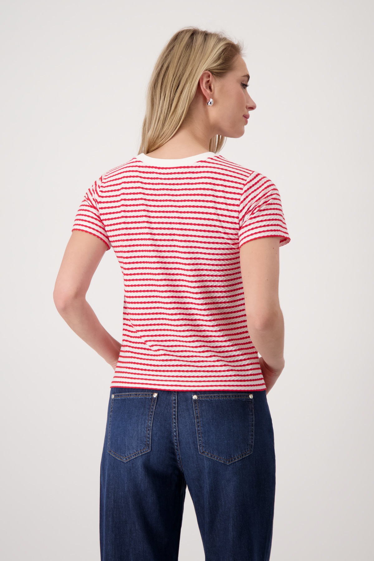 Monari T-Shirt "Shirt Struktur", Mit Rundhalsausschnitt günstig online kaufen