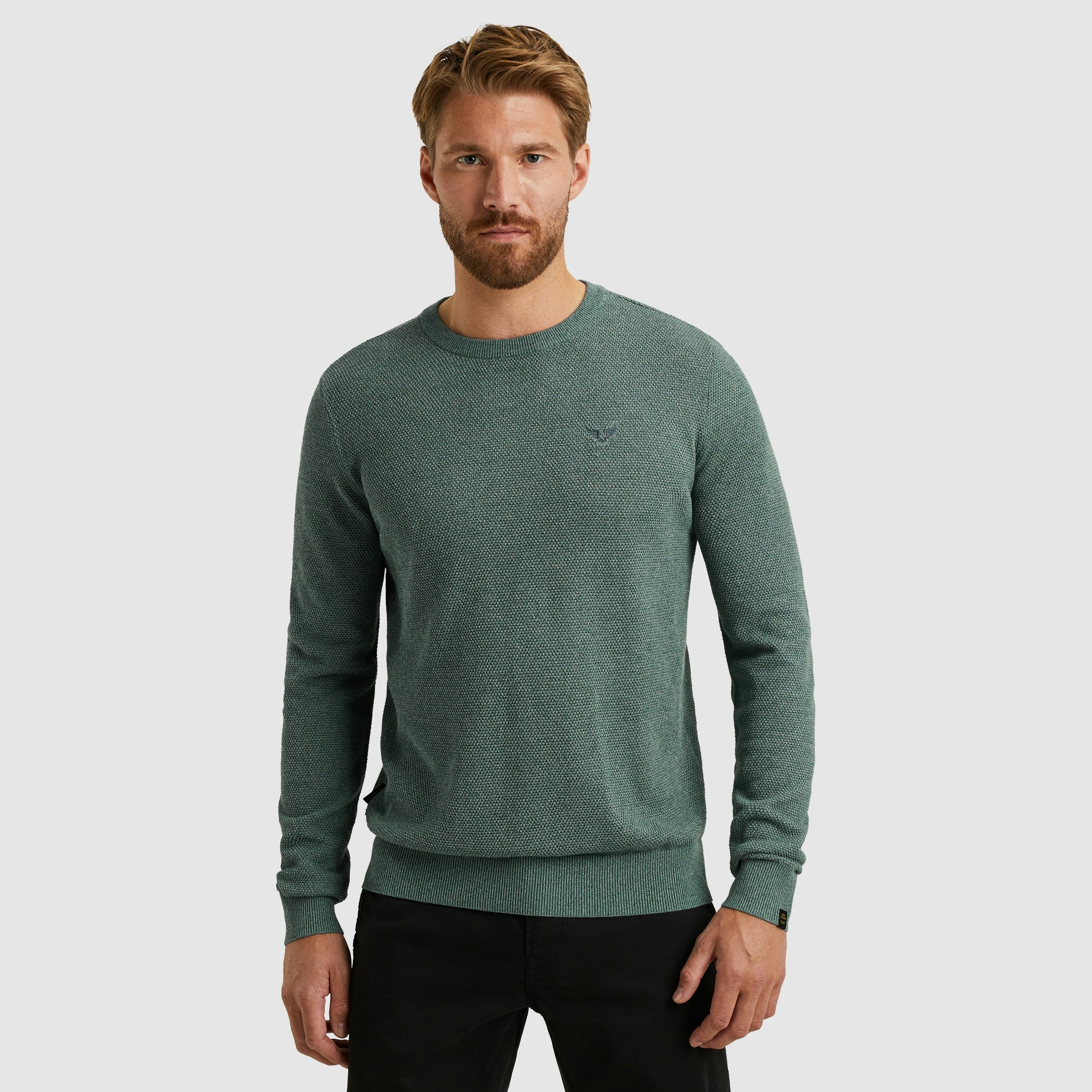 PME LEGEND Rundhalspullover, mit Logo Stickerei günstig online kaufen