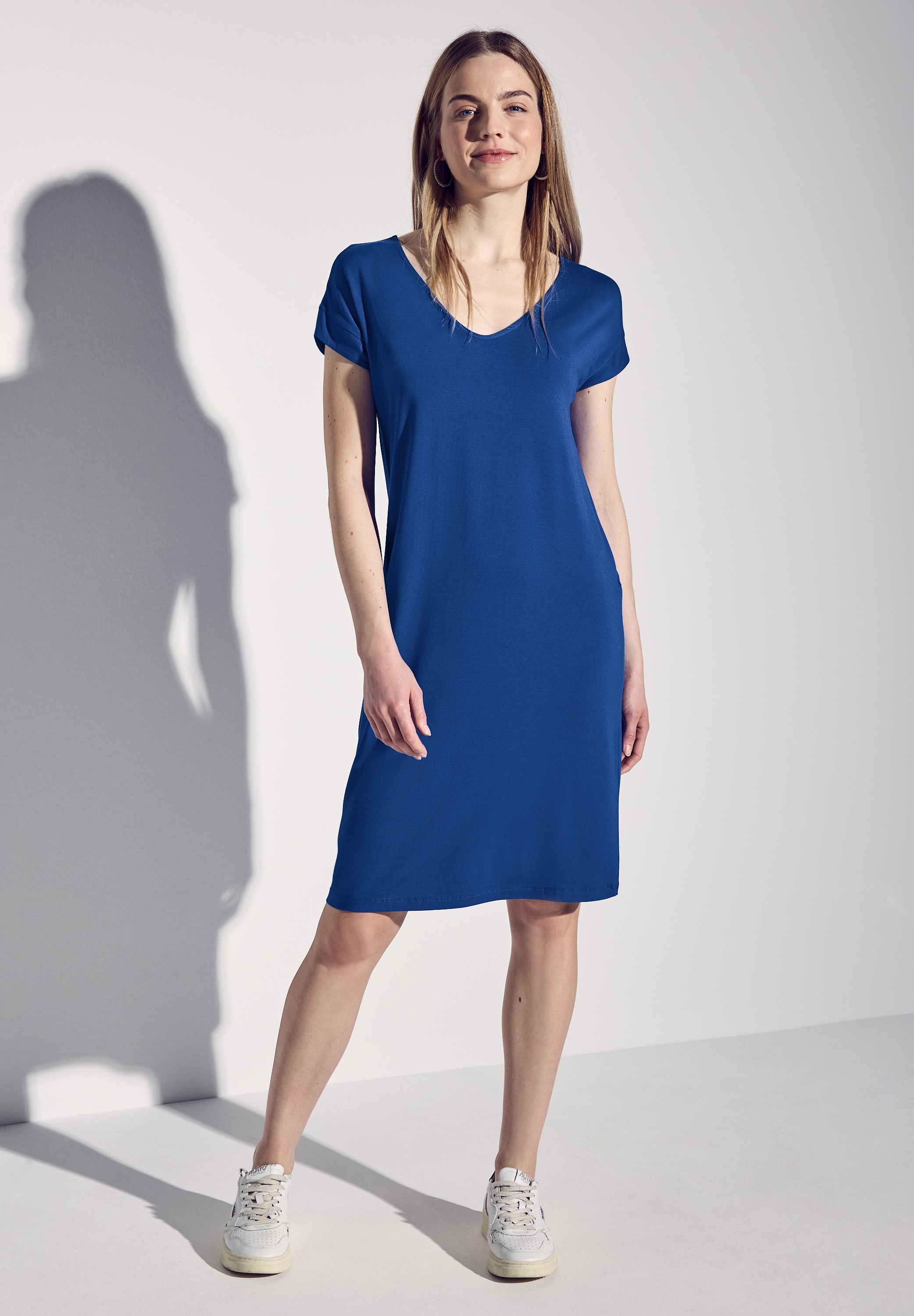 STREET ONE Jerseykleid Ohne Taschen knielang