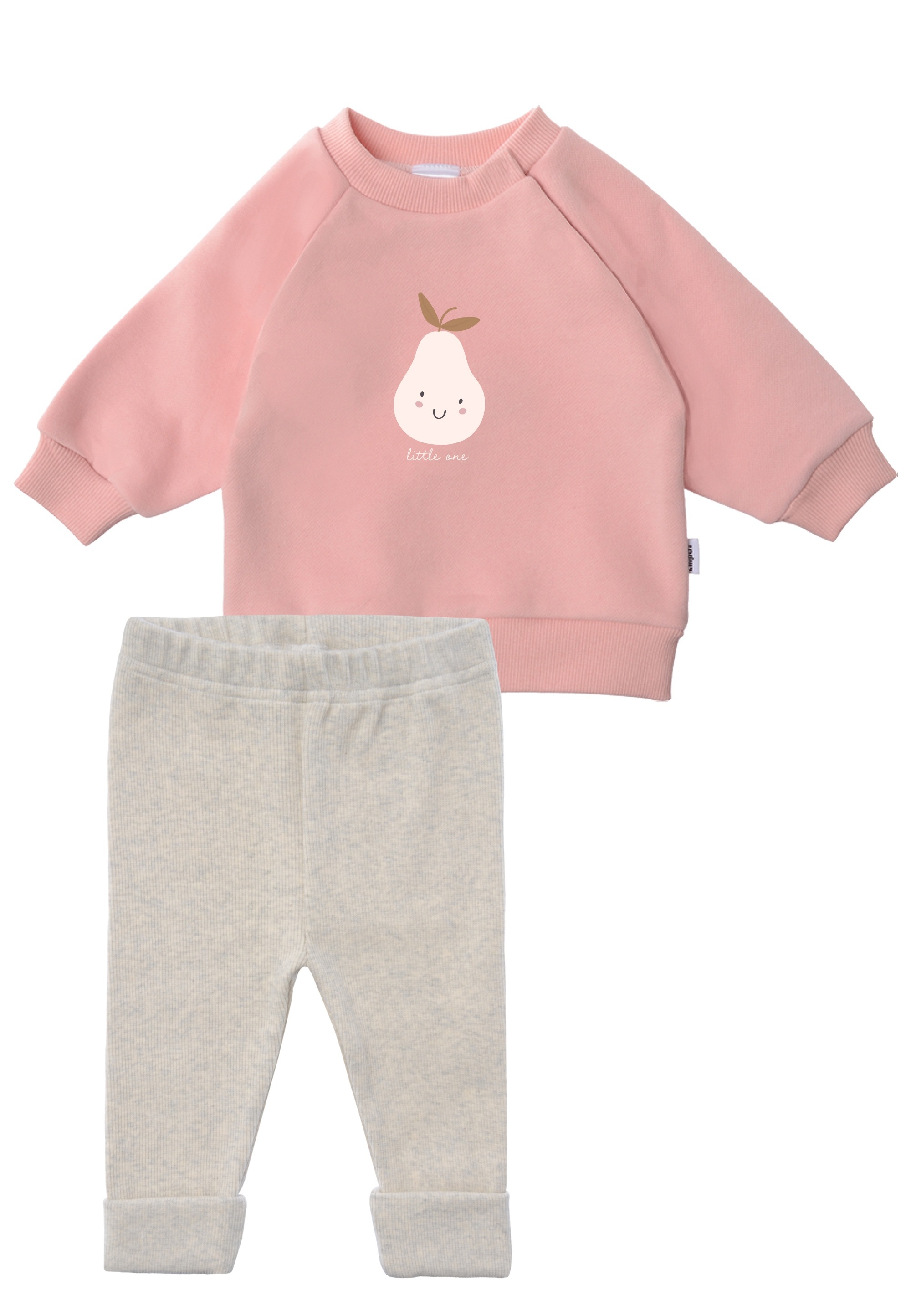 LILIPUT Mädchen Sweatanzug "Birne", rosa, Gr. 62, bedruckt, 80% Baumwolle, 20% Polyester, Sportanzüge, mit niedlichem Birnen-Print