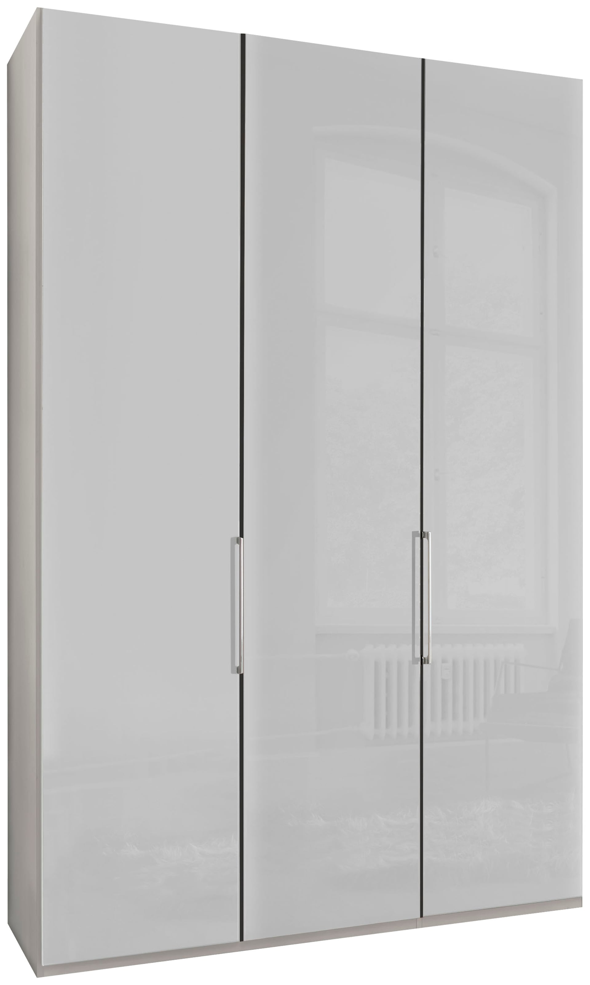 WIEMANN Kleiderschrank "Monaco, Made in Germany, edle Glasfront, in verschiedenen Farben," hochwertige Beschlägen inkl. Dämpfung
