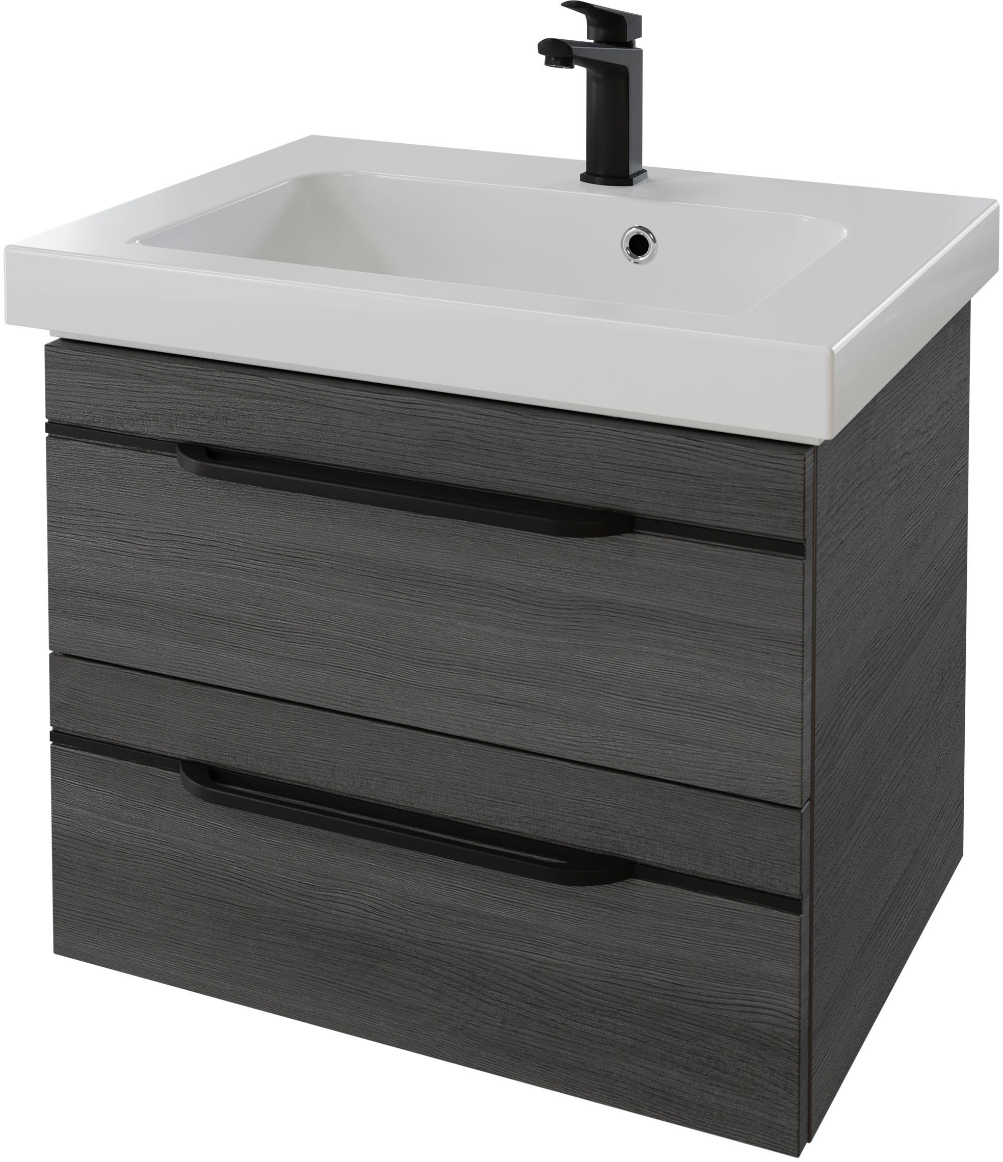 Saphir Waschtisch "Serie Balto Mineralmarmor-Waschtisch mit Unterschrank, 64,4 cm breit" 2 Stk. tlg. Waschplatz mit 2 Schubladen, Badschrank in verschiedenen Ausführungen