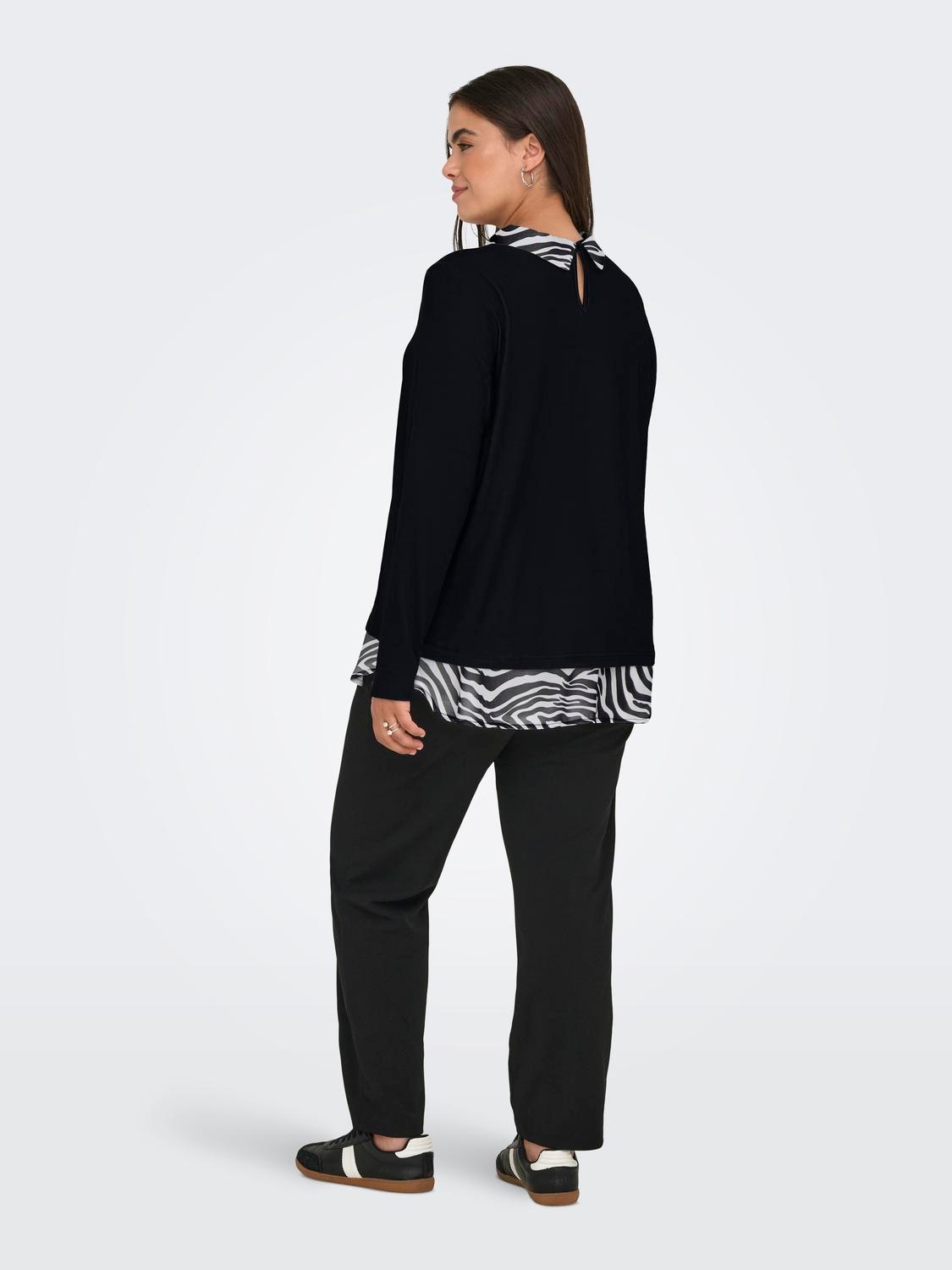 ONLY CARMAKOMA Blusenshirt "CARALBA LS MIX TOP JRS" günstig online kaufen