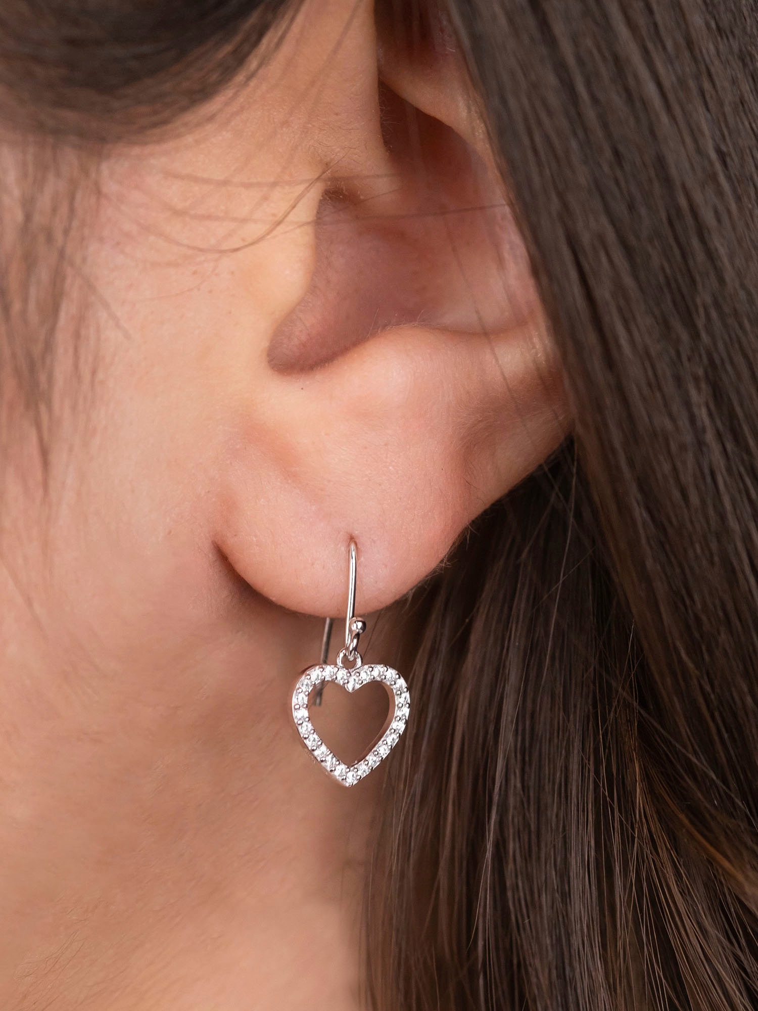 Engelsrufer Paar Ohrhaken »Herz, ERE-HEARTSHINY-ZI«, Made in Germany - mit Zirkonia (synth.)