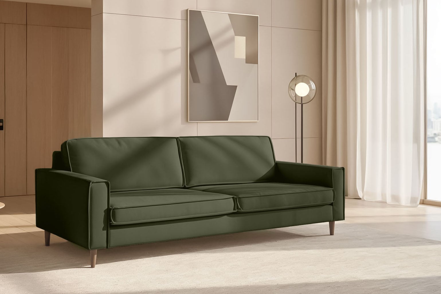 Home affaire 3-Sitzer "Pinto Skandi,Maxi-Ausführung, 236 cm, Chenille, Stru günstig online kaufen