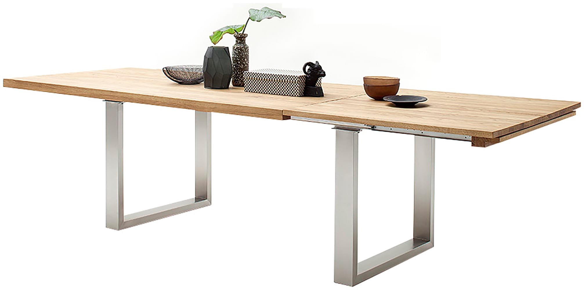 MCA furniture Kulissen-Esstisch »Dayton Esstisch Kufentisch«, Synchronauszug,ausziehbar,eiche,massiv,extra lang,XXL,belastbar 50 kg