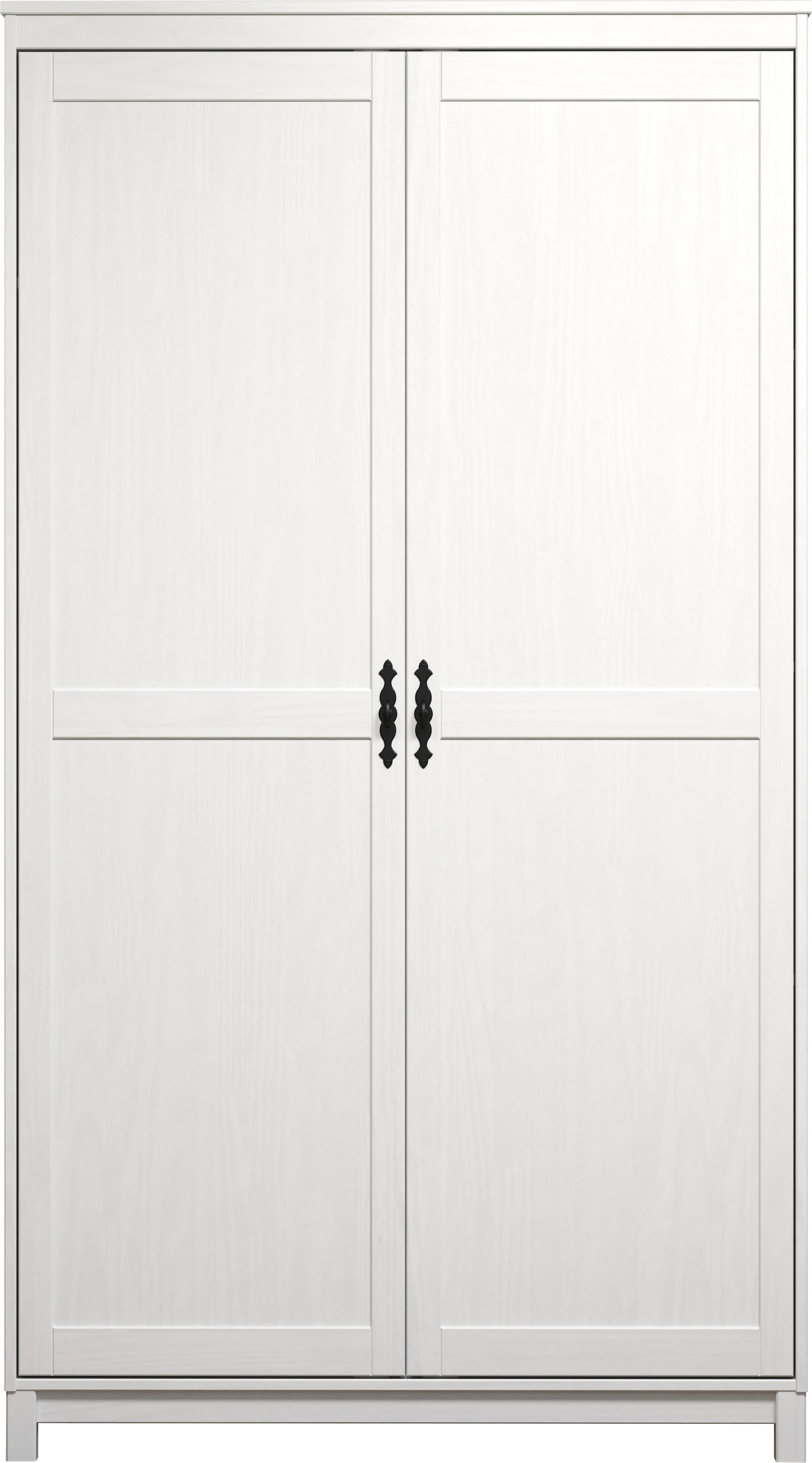 Home affaire Kleiderschrank »Sandnes«, (1 St.), Massivholz Schlafzimmerschrank mit besonderen Metallgriffen