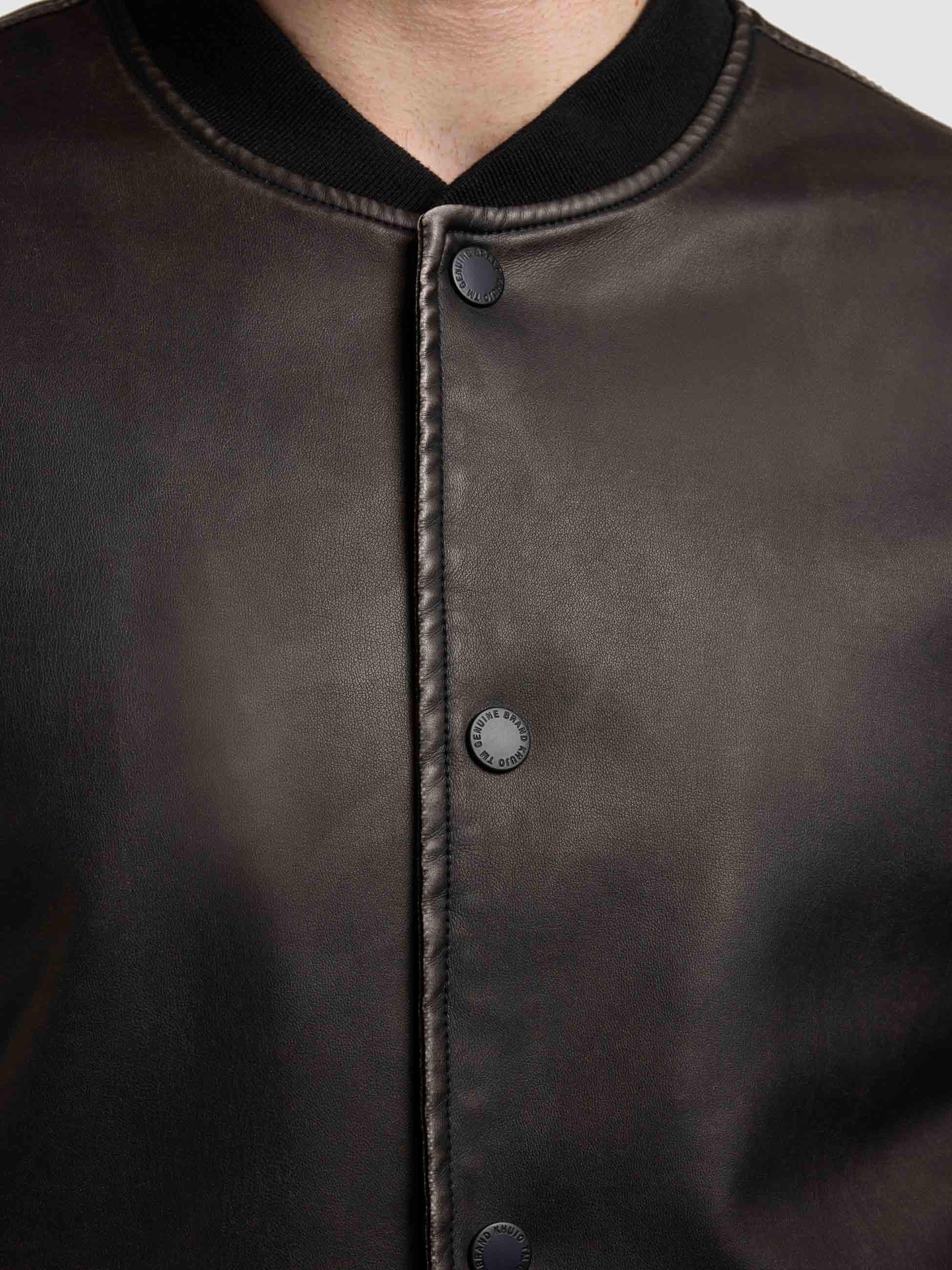 khujo Bomberjacke »Cale« ohne Kapuze Lässige Herren Kunstlederjacke