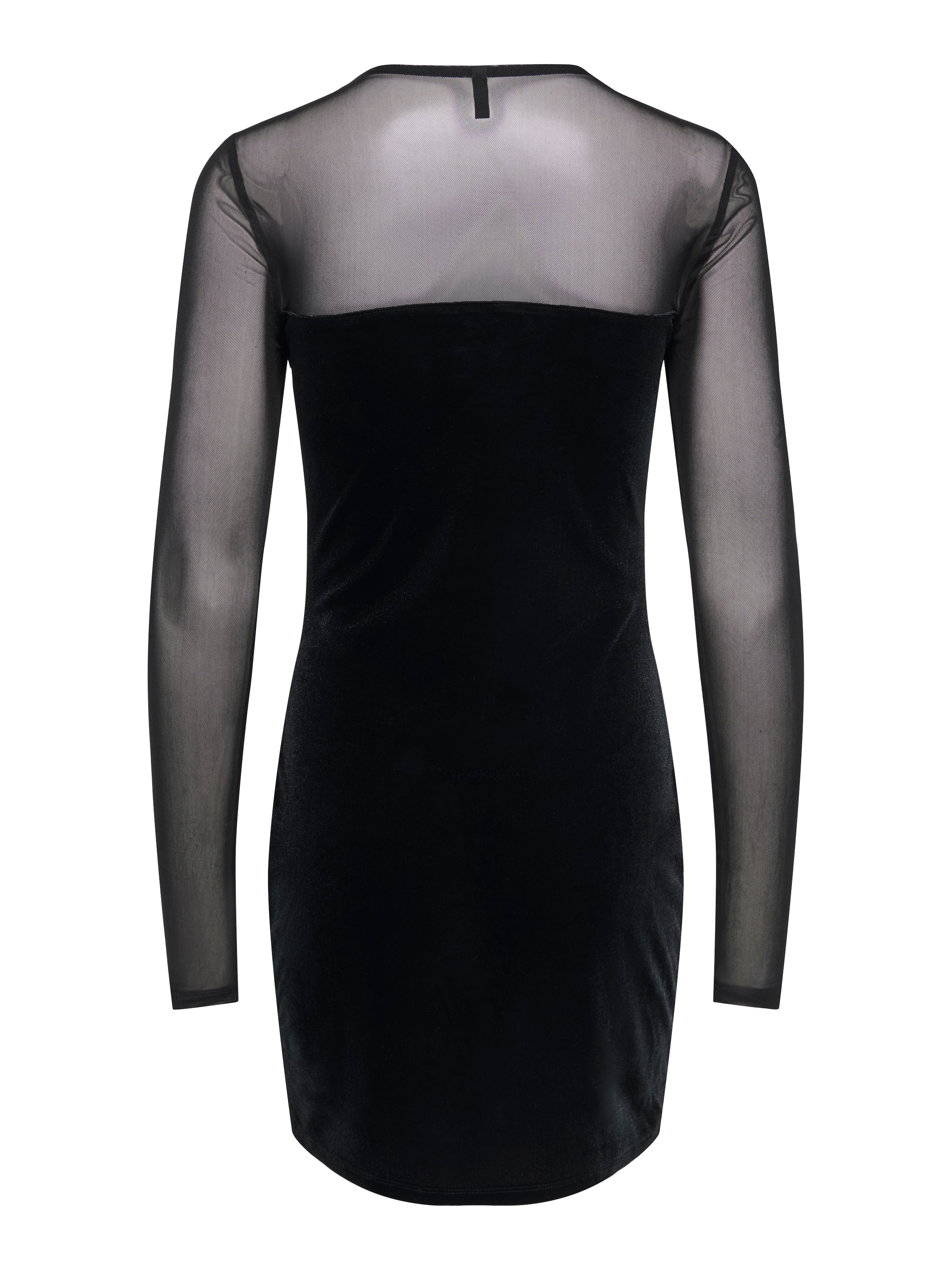 ONLY Minikleid »ONLSMOOTH L/S MESH MIX DRESS BOX JRS« Materialmix, regular fit, Mesh Details