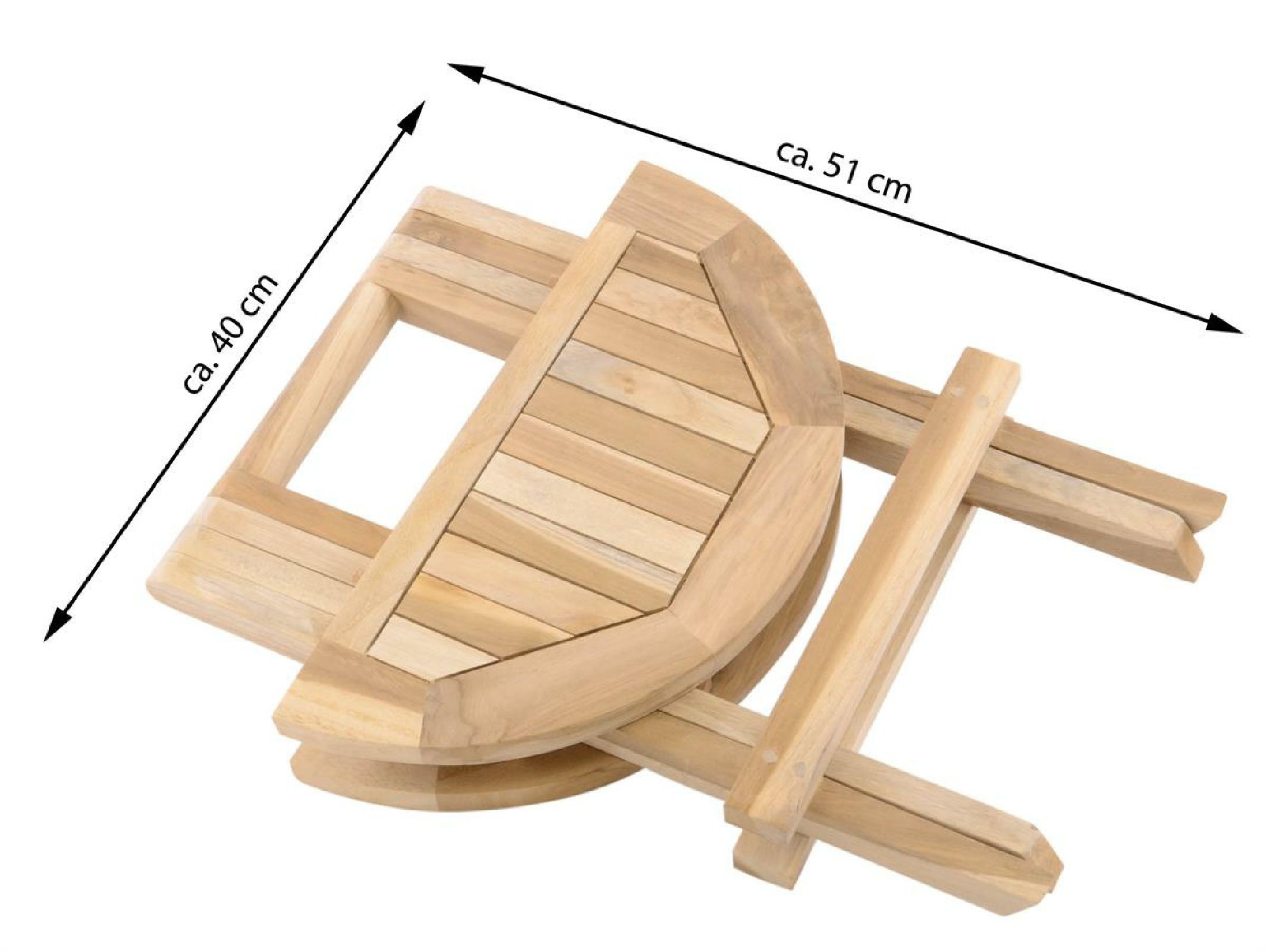 VCM Gartentisch »Beistelltisch Blumen Hocker Tisch Teakholz«