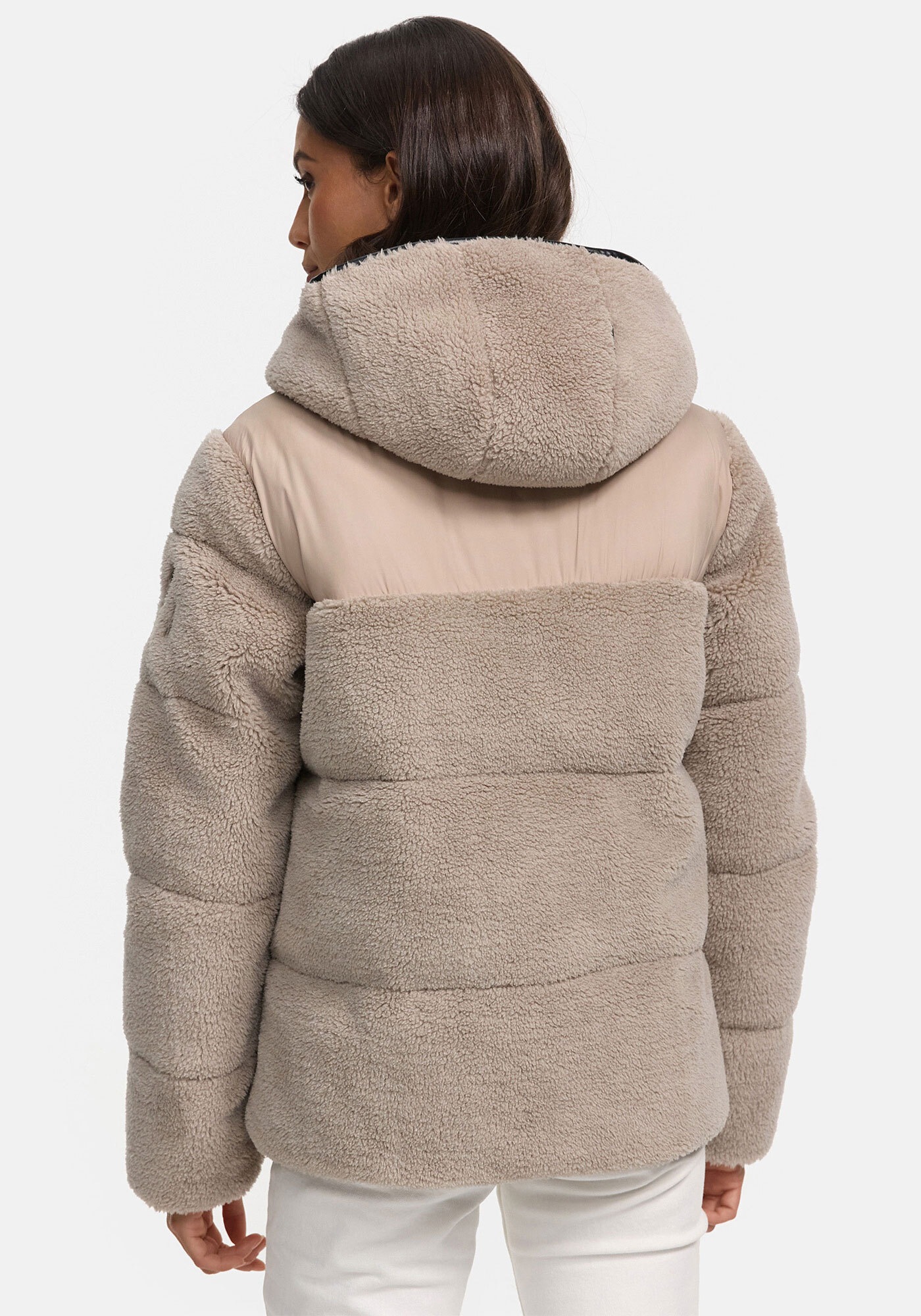 Marikoo Winterjacke »Kaguraa«, warme Teddyfell Sherpa Jacke