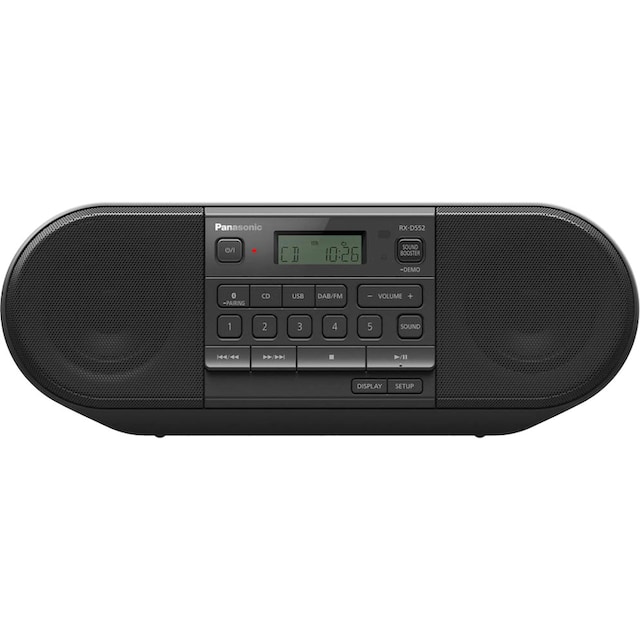 Panasonic Boombox »RX-D552E-K CD-«, (Bluetooth FM-Tuner-Digitalradio (DAB+)-UKW  mit RDS 20 W) | BAUR