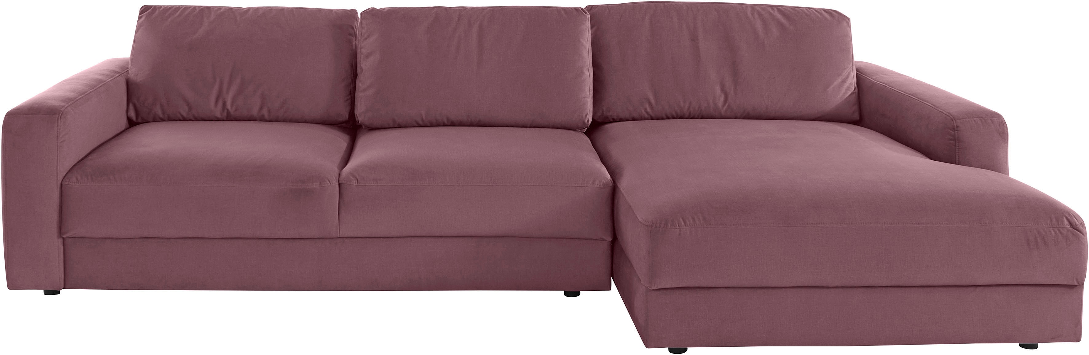 Home affaire Ecksofa "Bloomfield, elegant, viel Platz, Mega Couch, Breite 303cm, L-Form" extra tiefe Sitzfläche, wahlweise mit Sitztiefenverstellung