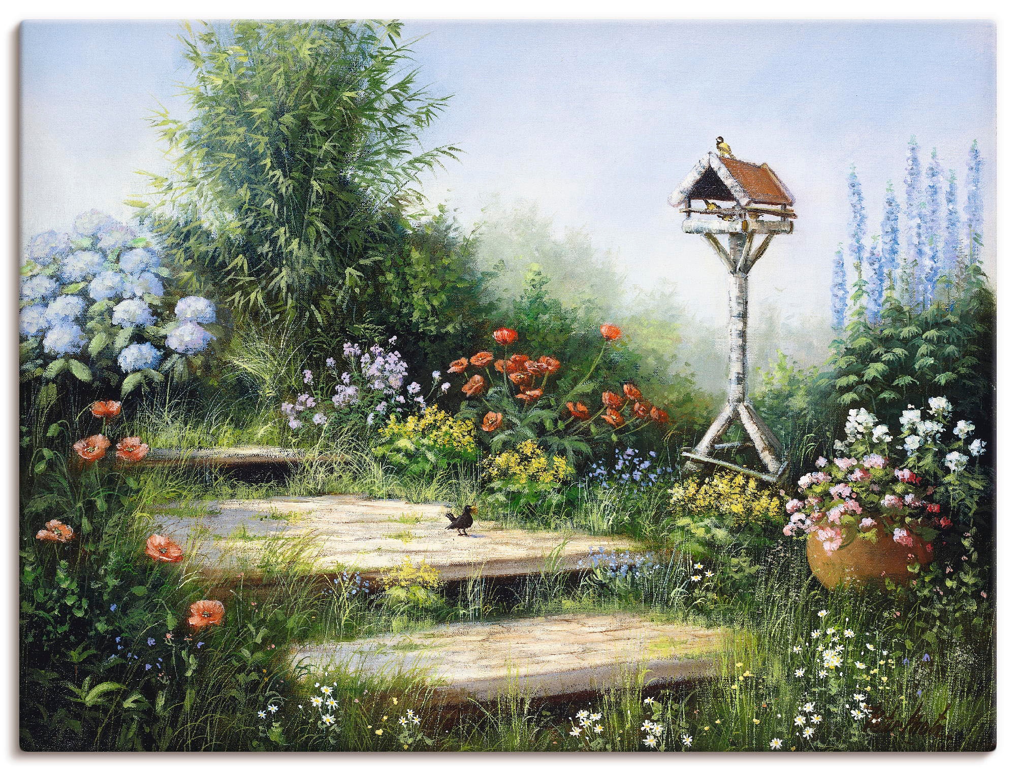 als Artland Größen versch. Wandaufkleber Garten, oder | bestellen Leinwandbild, »Lieder St.), Wandbild der (1 in BAUR Vögel«, Poster