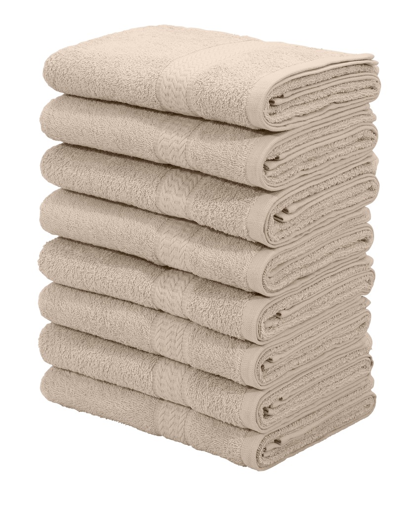 my home Handtuch Set 100% »Vanessa«, Handtücher Baumwolle mit BAUR Bordüre, Set, tlg., Handtuch-Set Rechnung einfarbiges | aus auf Walkfrottee, 8