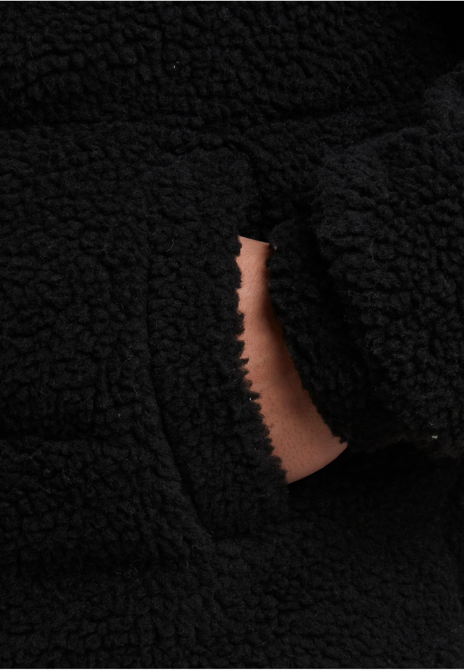 URBAN CLASSICS Winterjacke »Urban Classics Fabric Mix Teddy Puffer Jacket«, (1 St.), ohne Kapuze