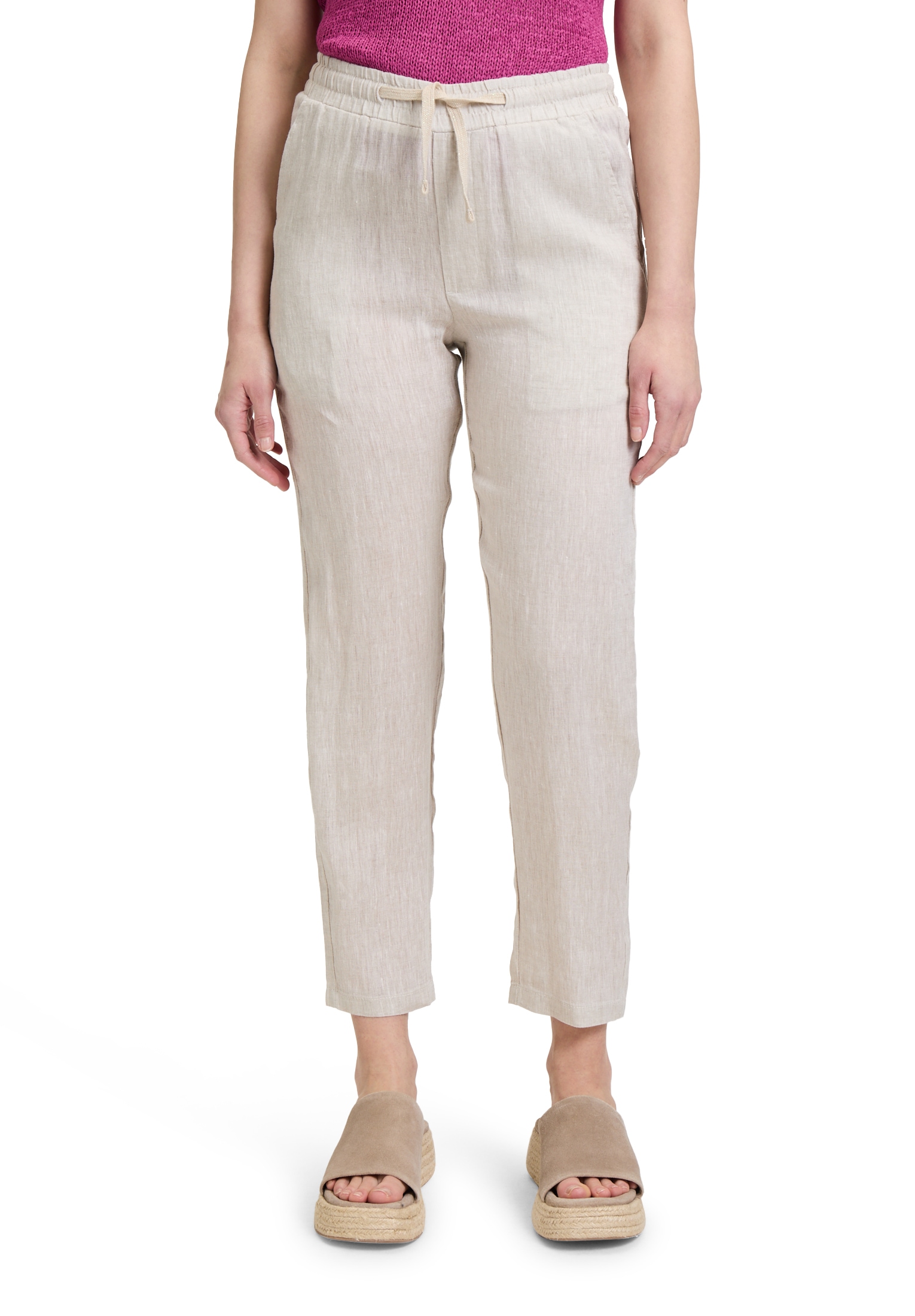 Cartoon Leinenhose "Damen mit Tunnelzug" Material günstig online kaufen