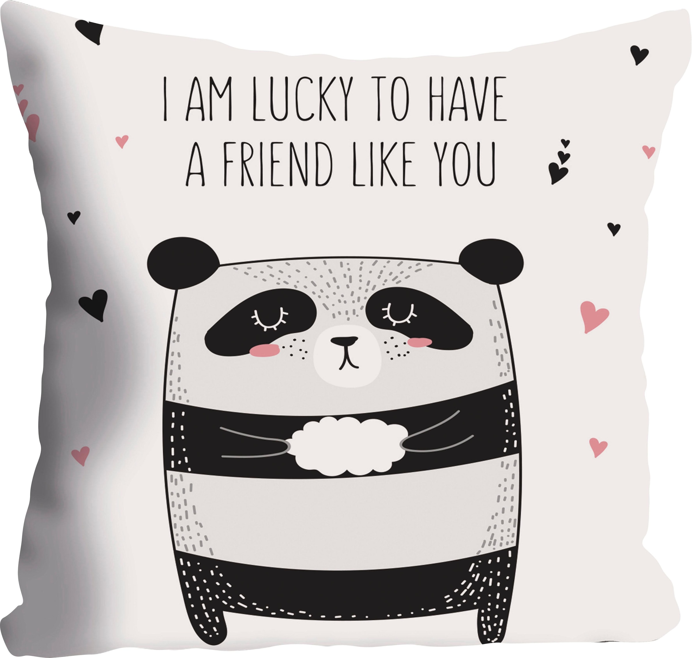 queence Dekokissen ""Friend like you"" Kissenhülle ohne Füllung, 1 Stück günstig online kaufen