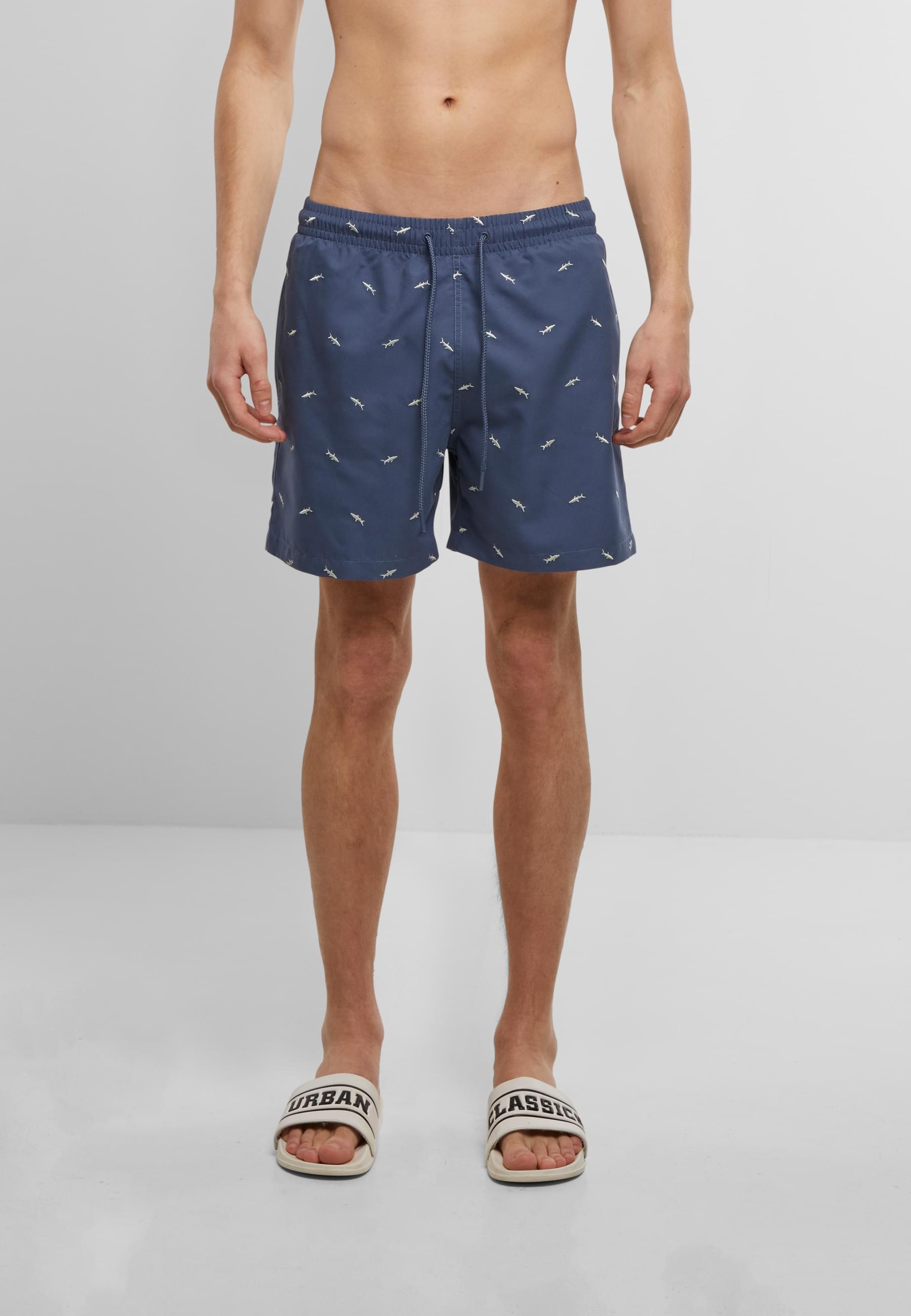 URBAN CLASSICS Badeshorts »Urban Classics Herren Embroidery Swim Shorts«