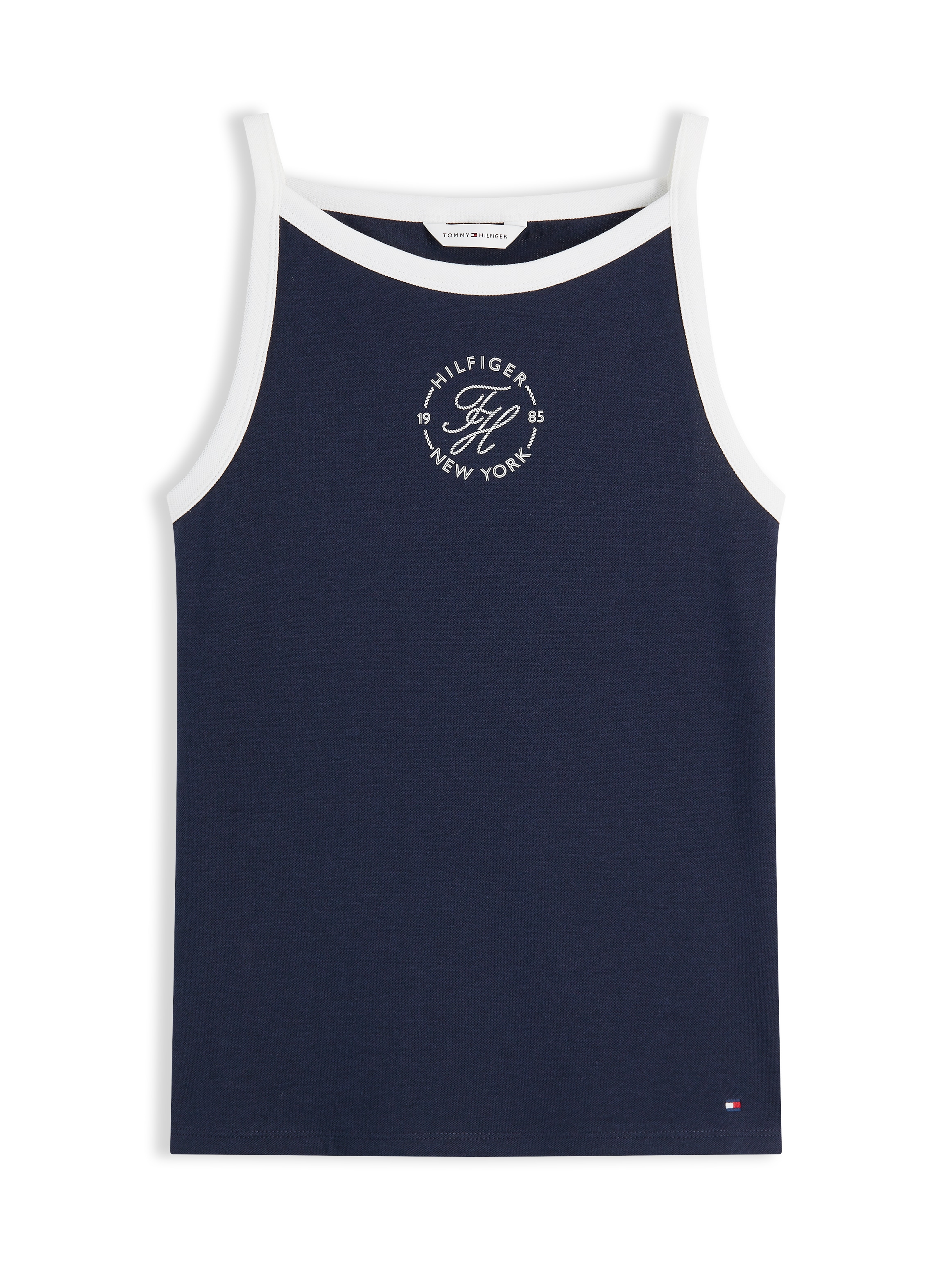 Tommy Hilfiger Trägertop »TH ROUNDAL SLIM TANK TOP« Materialmix, Stretch, slim fit
