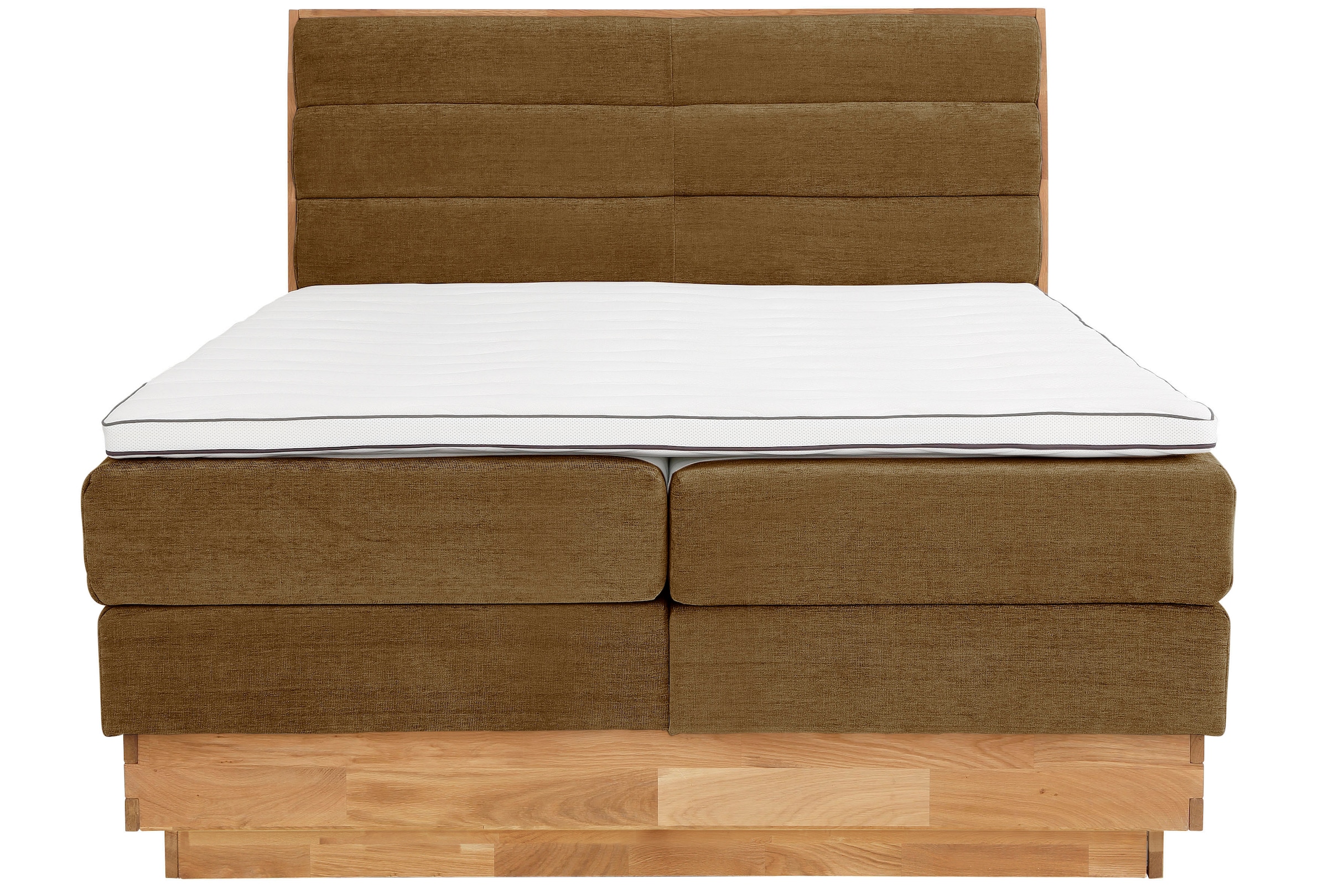 OTTO products Boxspringbett »Jenna«, ohne LED-Beleuchtung, mit zertifizierten, recycelten Bezugsstoffen