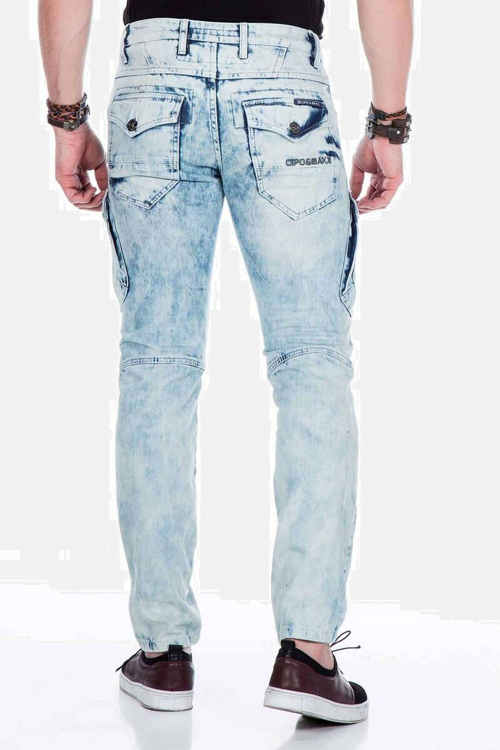 Cipo & Baxx Cargojeans "Jeans", mit Deko-Zippern in Regular Fit, CD-435 günstig online kaufen