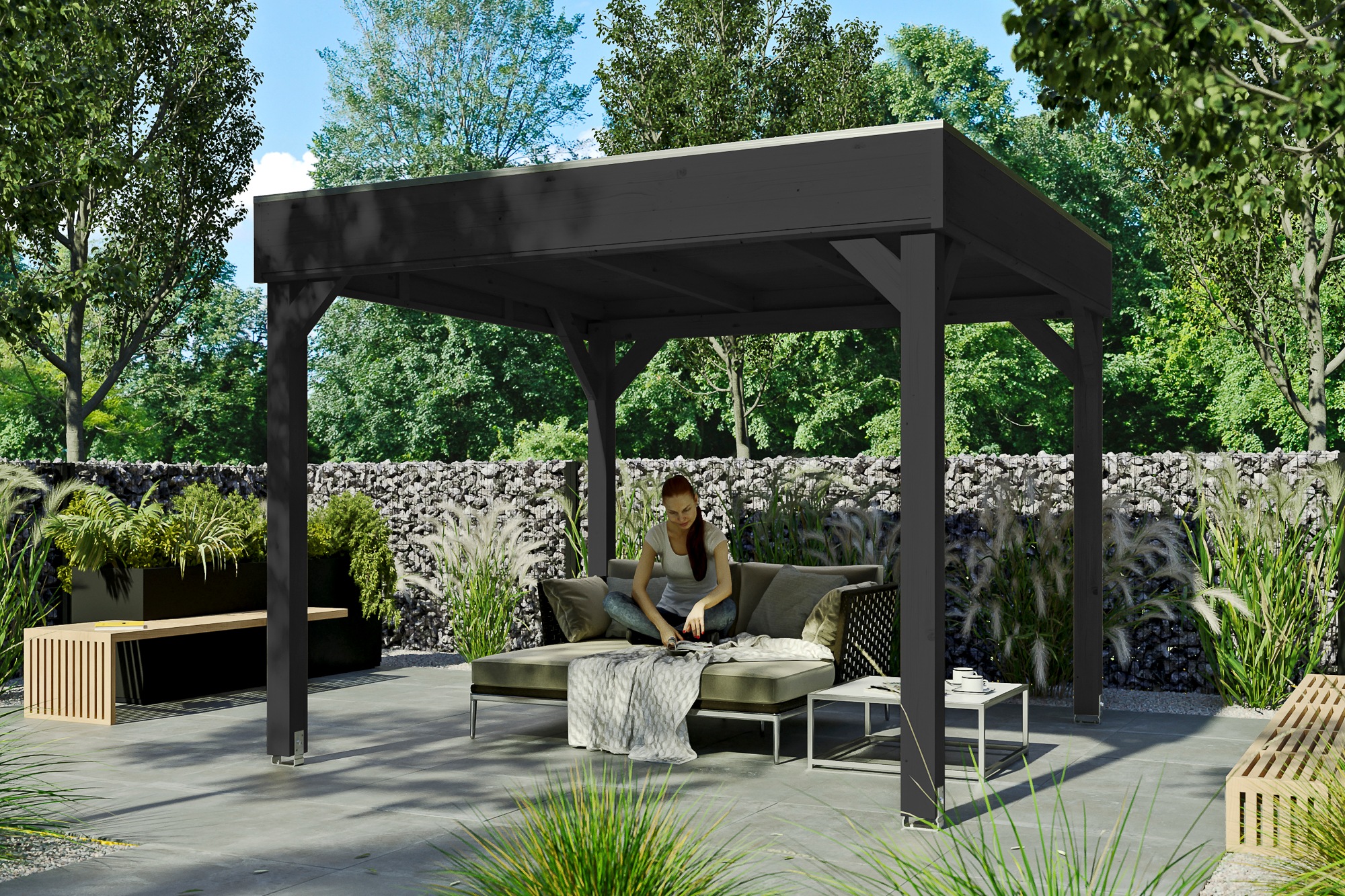 Skanholz Pavillon »Toulouse«, 4-Eck, BxT: 302x302 cm