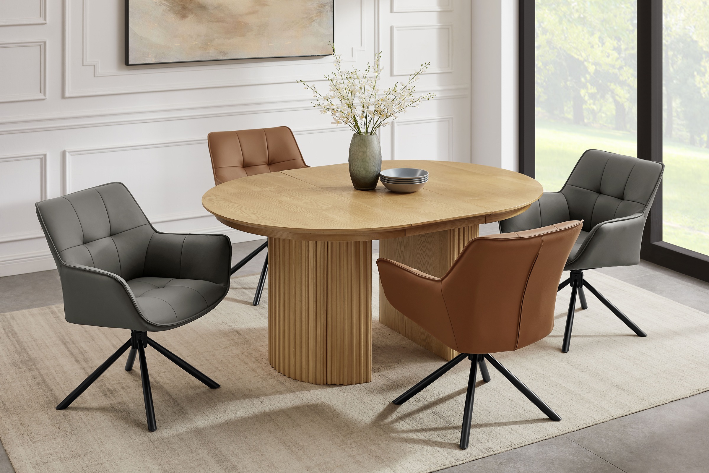 OTTO home Esstisch »Clozie« Design-Esstisch in Eichenoptik mit cleverem Stauraum & Ausziehfunktion