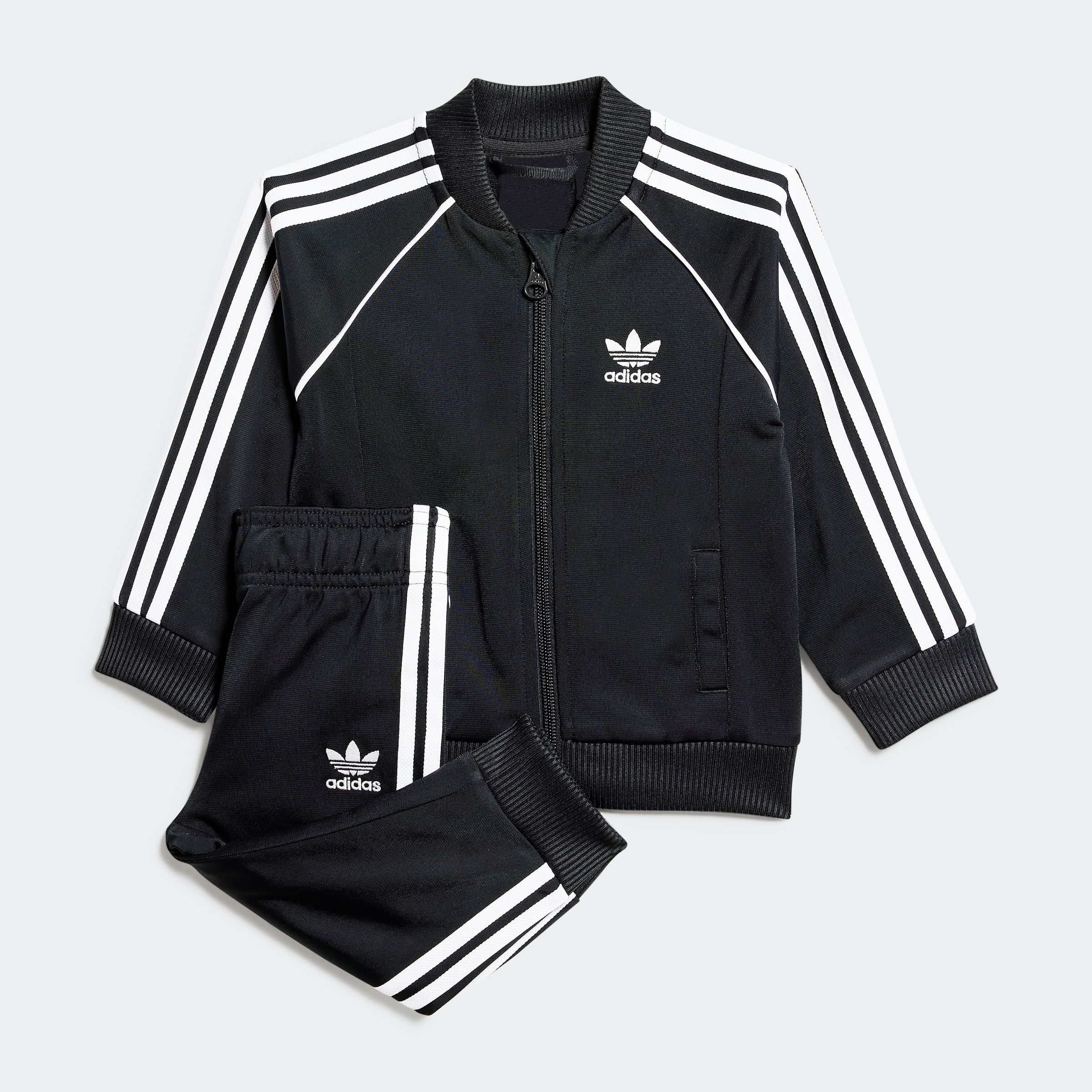 Mädchen Trainingsanzug "SST TRACKSUIT", schwarz, Gr. 98, ADIDAS ORIGINALS, Obermaterial: 100% Polyester, Sportanzüge