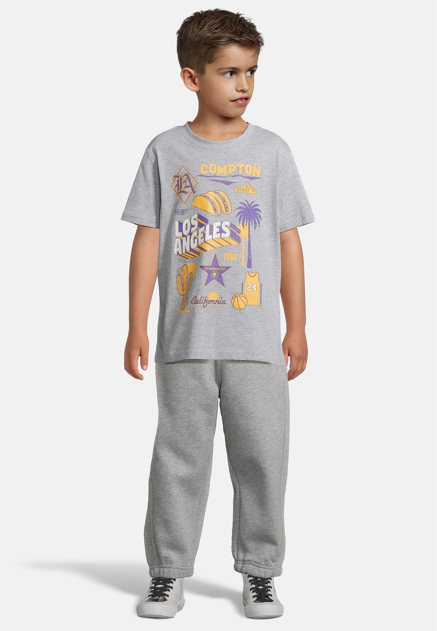 URBAN CLASSICS T-Shirt »Urban Classics T-Shirt 2 Pack - kurzarm - Los Angeles Compton«, (1 tlg.)