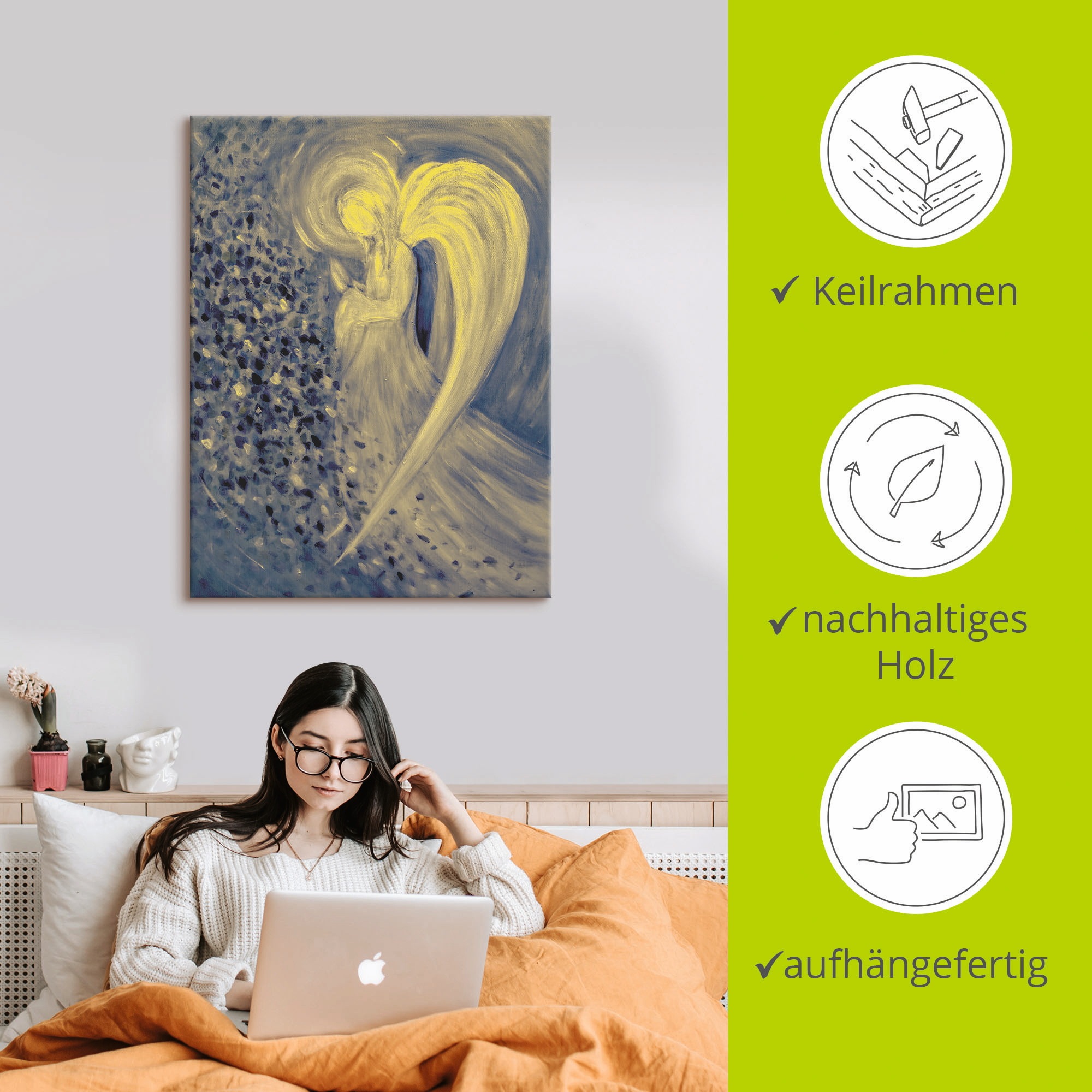 Artland Wandbild »Engel der Nacht«, Religion, (1 St.), als Leinwandbild, Poster, Wandaufkleber in verschied. Größen