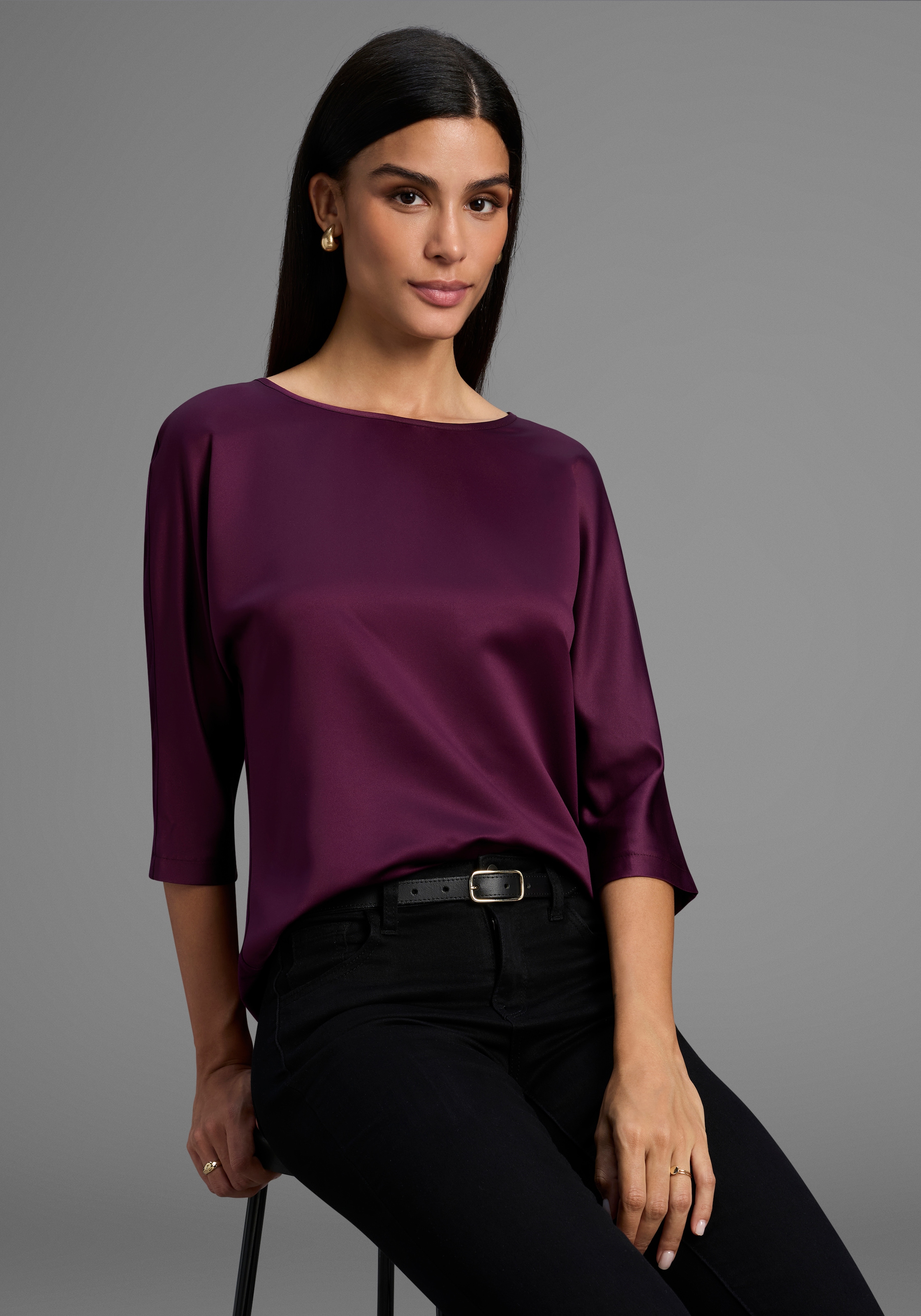 Laura Scott Hemdbluse, elegante Bluse mit weiten Ärmeln - NEUE KOLLEKTION günstig online kaufen