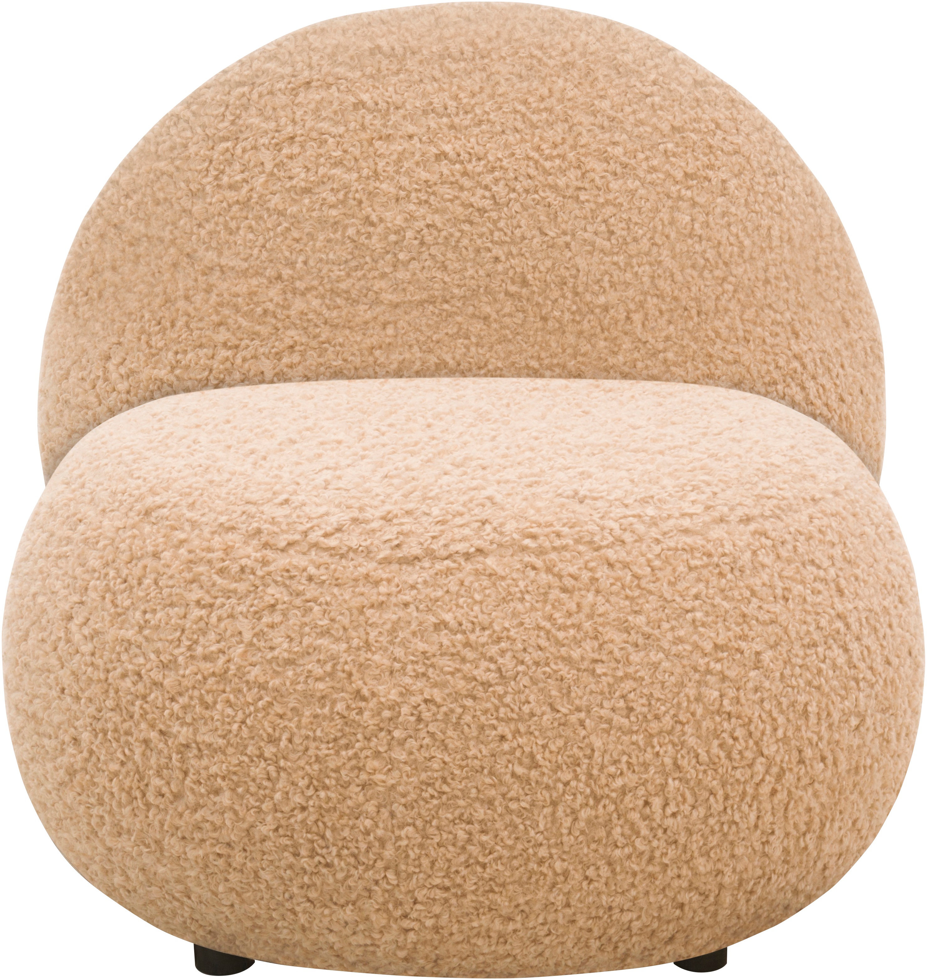 Home affaire Sessel "Mithras II Cocktailsessel, organische Formensprache, Solitär Sessel" Bouclé oder Fellimitat; Lieferzeit nur ca. 2 Wochen