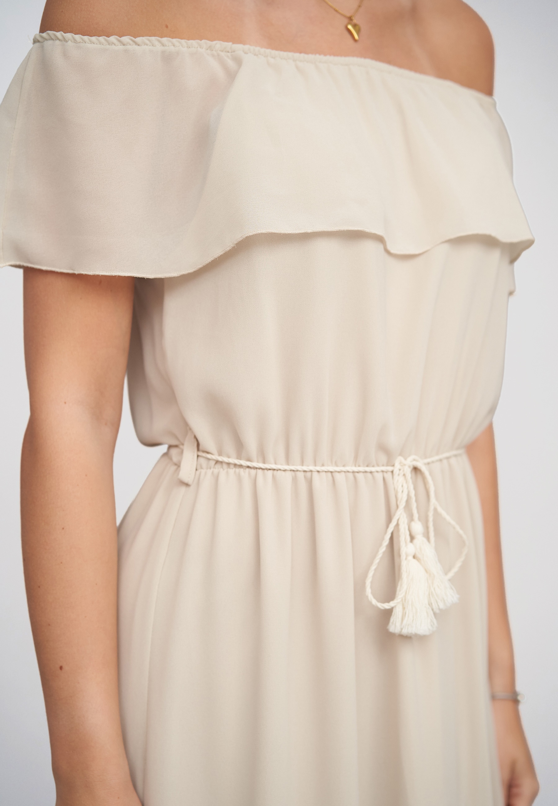 CLOUD 5IVE A-Linien-Kleid »CLOUD 5IVE Offshoulder Maxi Dress« 1 tlg.