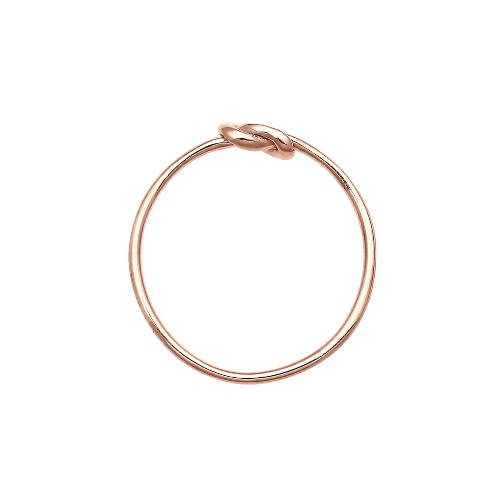 Elli Premium Fingerring »Knoten Knot Trend Symbol Modern Basic 750 Roségold«