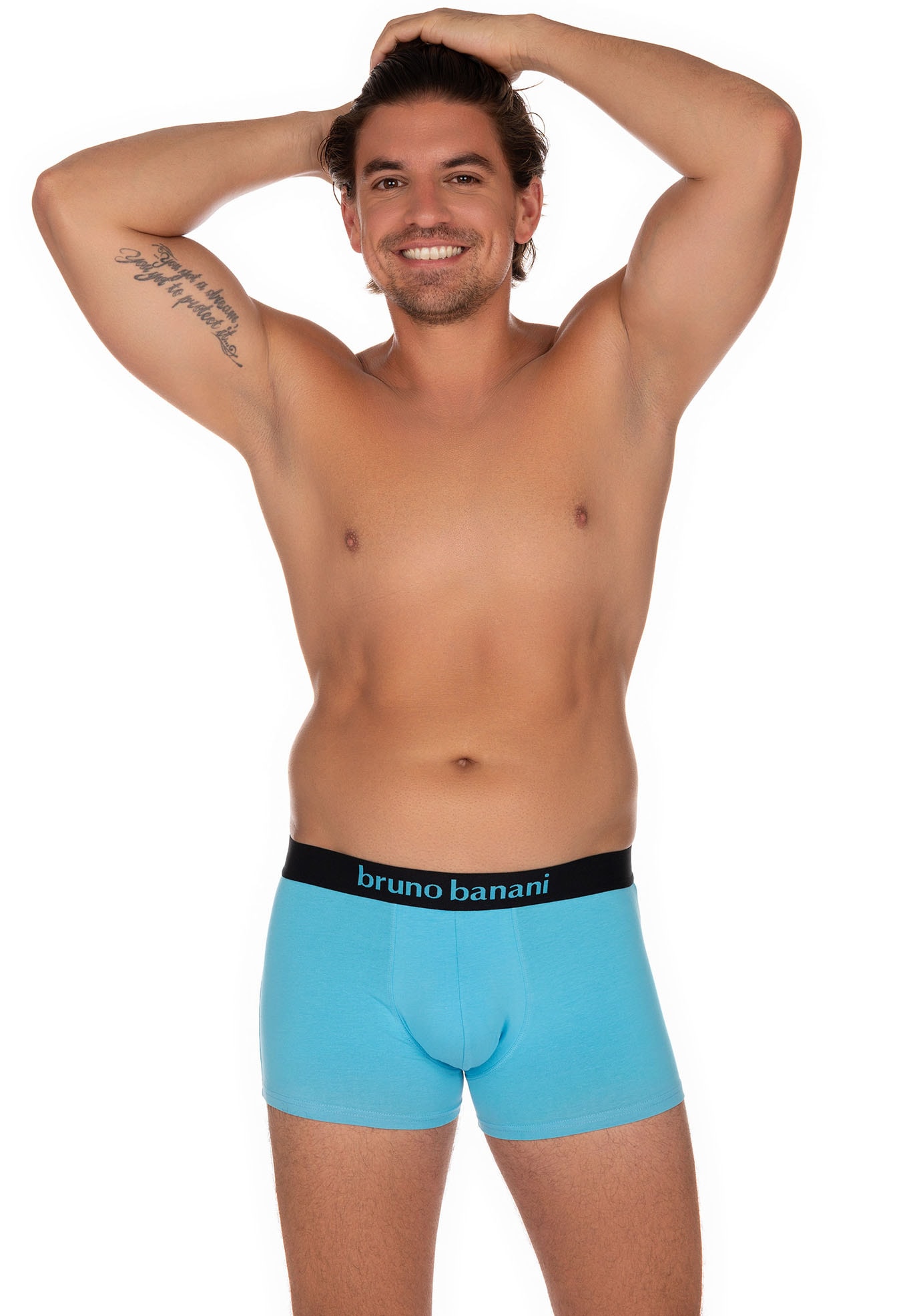 Bruno Banani Boxer »Flowing«, (2er Pack), mit kontrastreichem Logobund