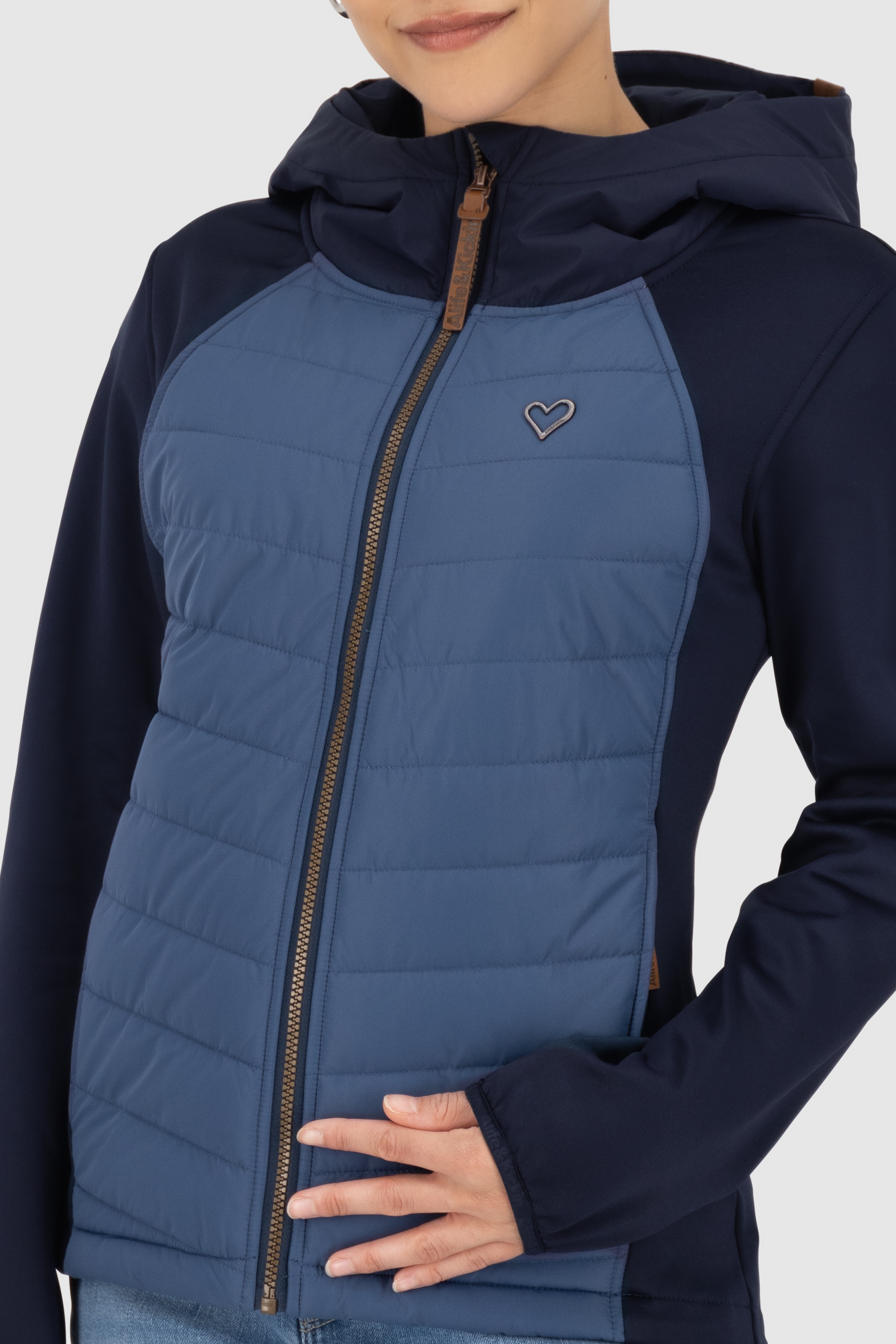 Alife & Kickin Sommerjacke »Damen SoleneAK A«, Hybrid Übergangsjacke mit regulierbarem Gummizug, atmungsaktiv