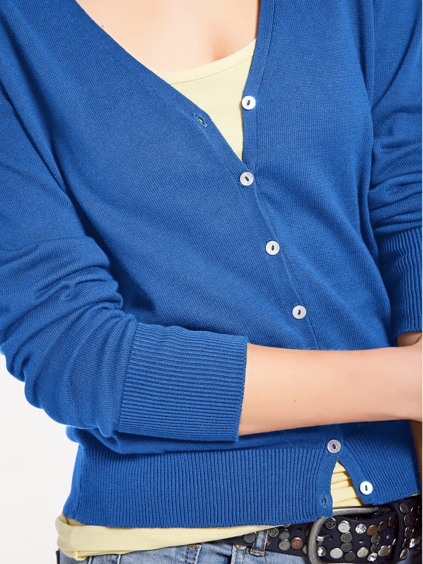 HEINE Cardigan Bleu Royal 34 3